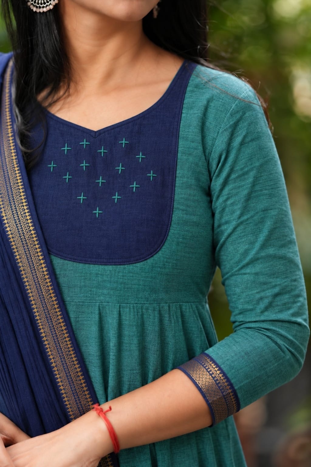 RADHIMA - HANDLOOM MANGLAGIRI COTTON SUIT
