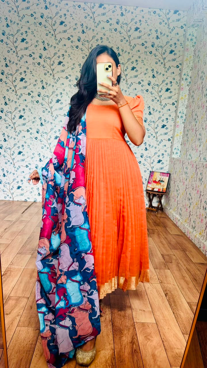 VINUSHA - HANDLOOM KALAMKARI FUSION