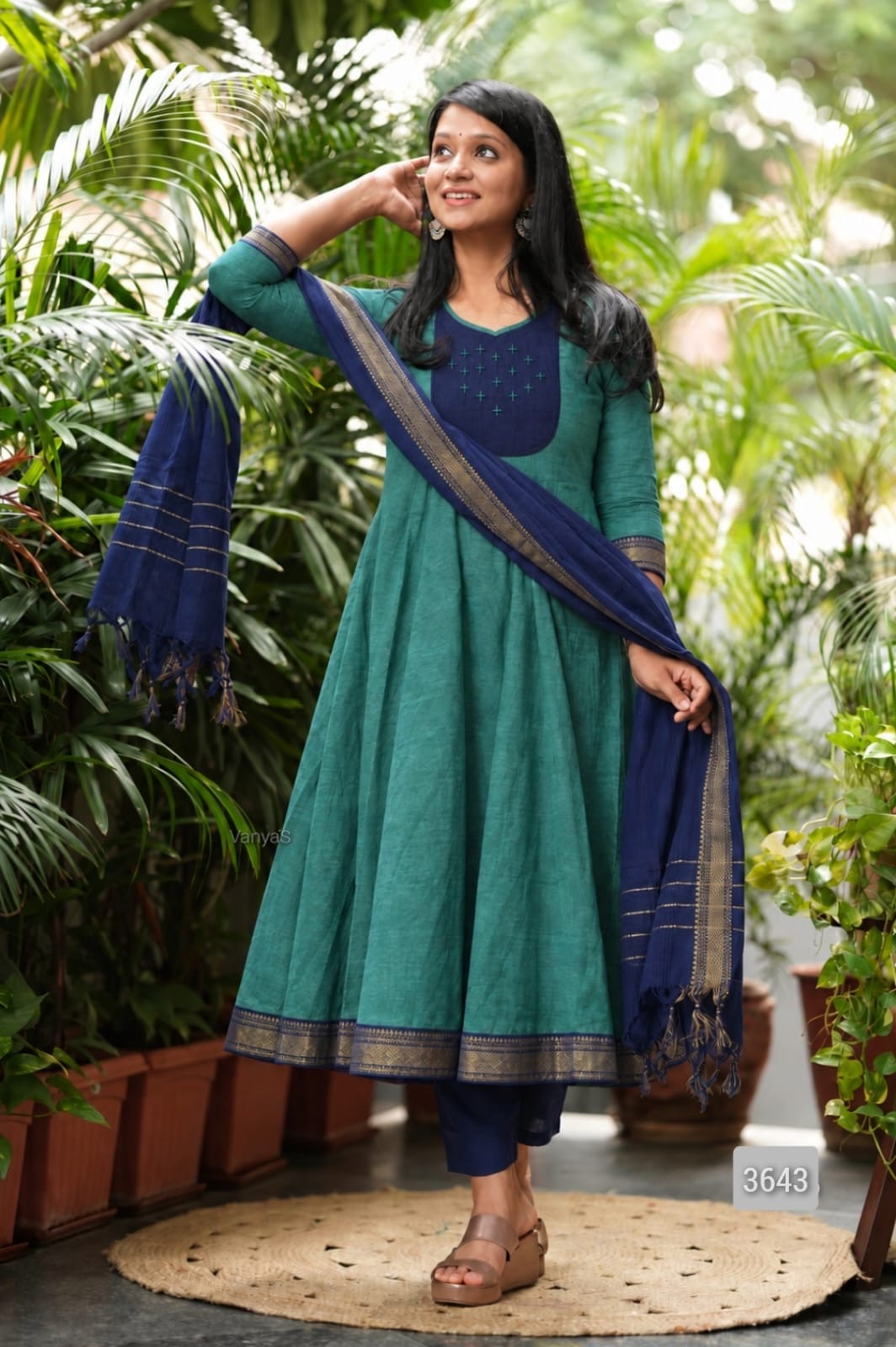 RADHIMA - HANDLOOM MANGLAGIRI COTTON SUIT