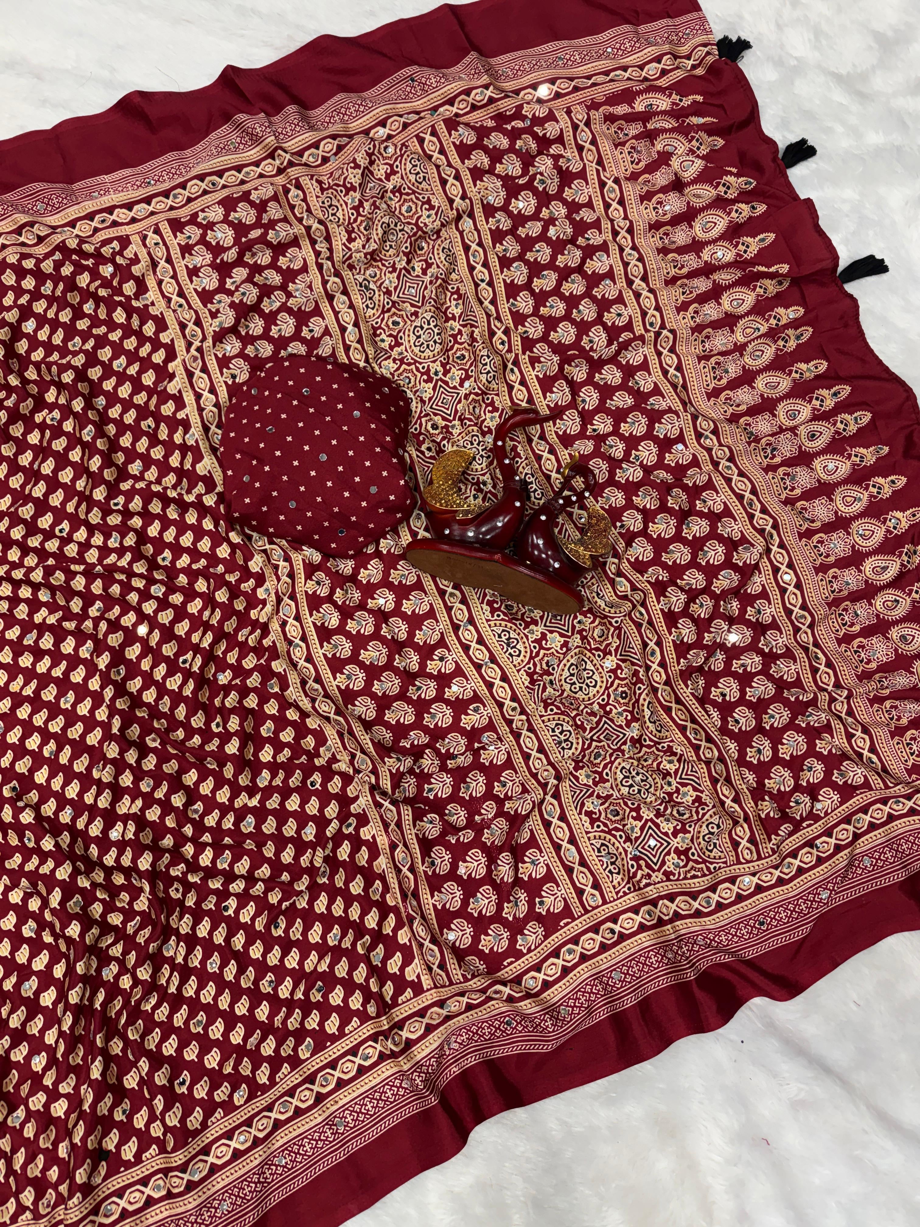NISHA - Ajrakh Mirror Work