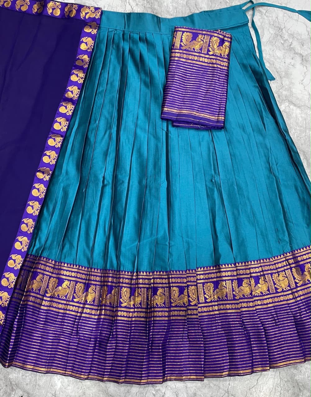 MAYATI - KANJIVARAM DHAVANI ( SEMISTITCHED)