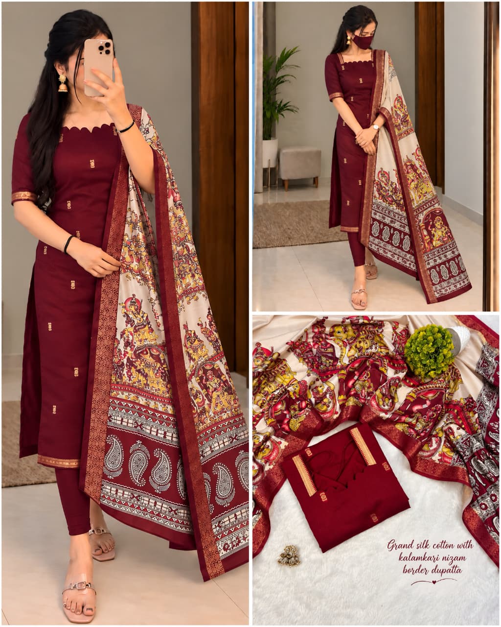 MAANVI - MANGALAGIRI KALAMKARI SET