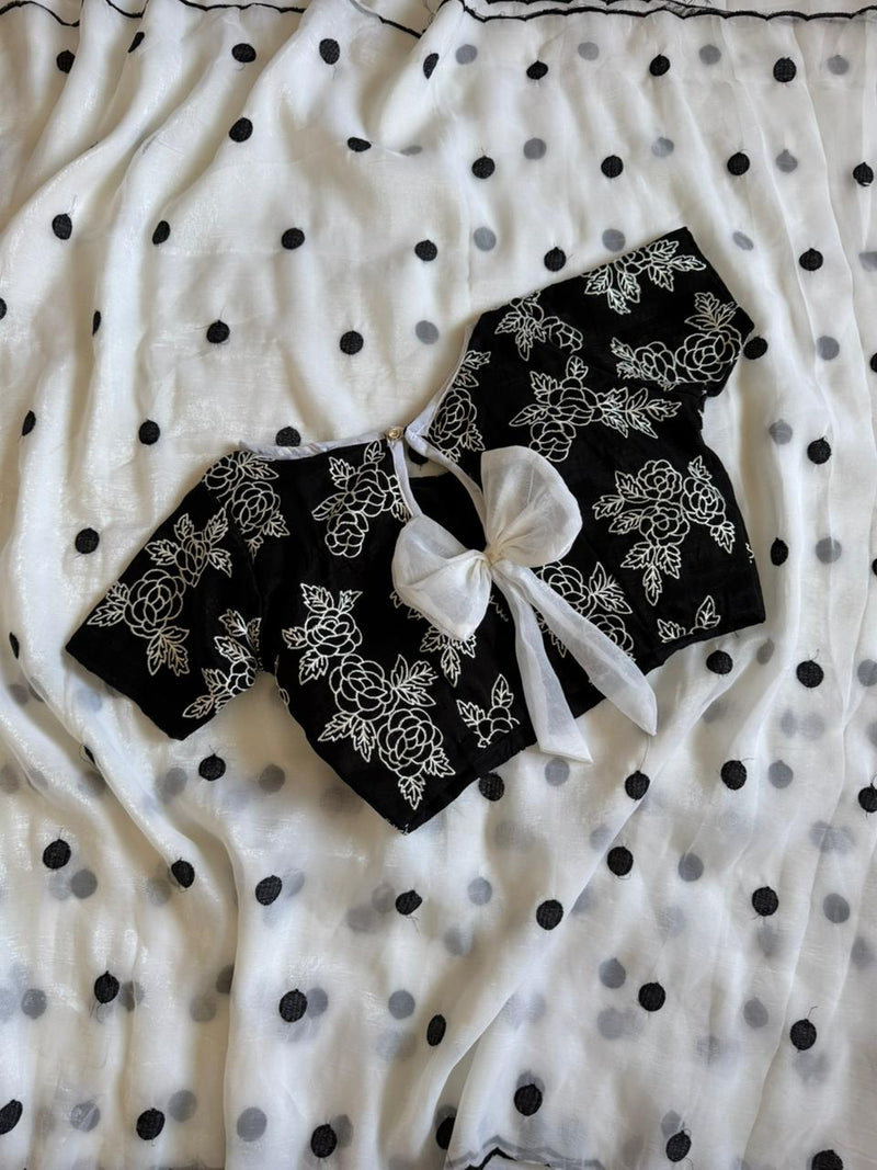 ROOHI - POLKA DOTS SAREE