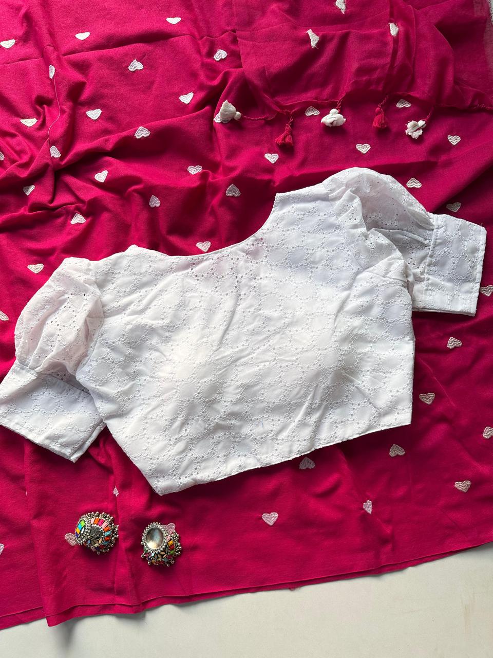 KAVYANI-KHADI COTTON SAREE WITH HAKOBA BLOUSE
