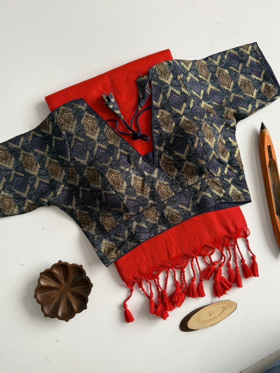 DESIYA - KHADI SAREE & STITCHED BLOUSE