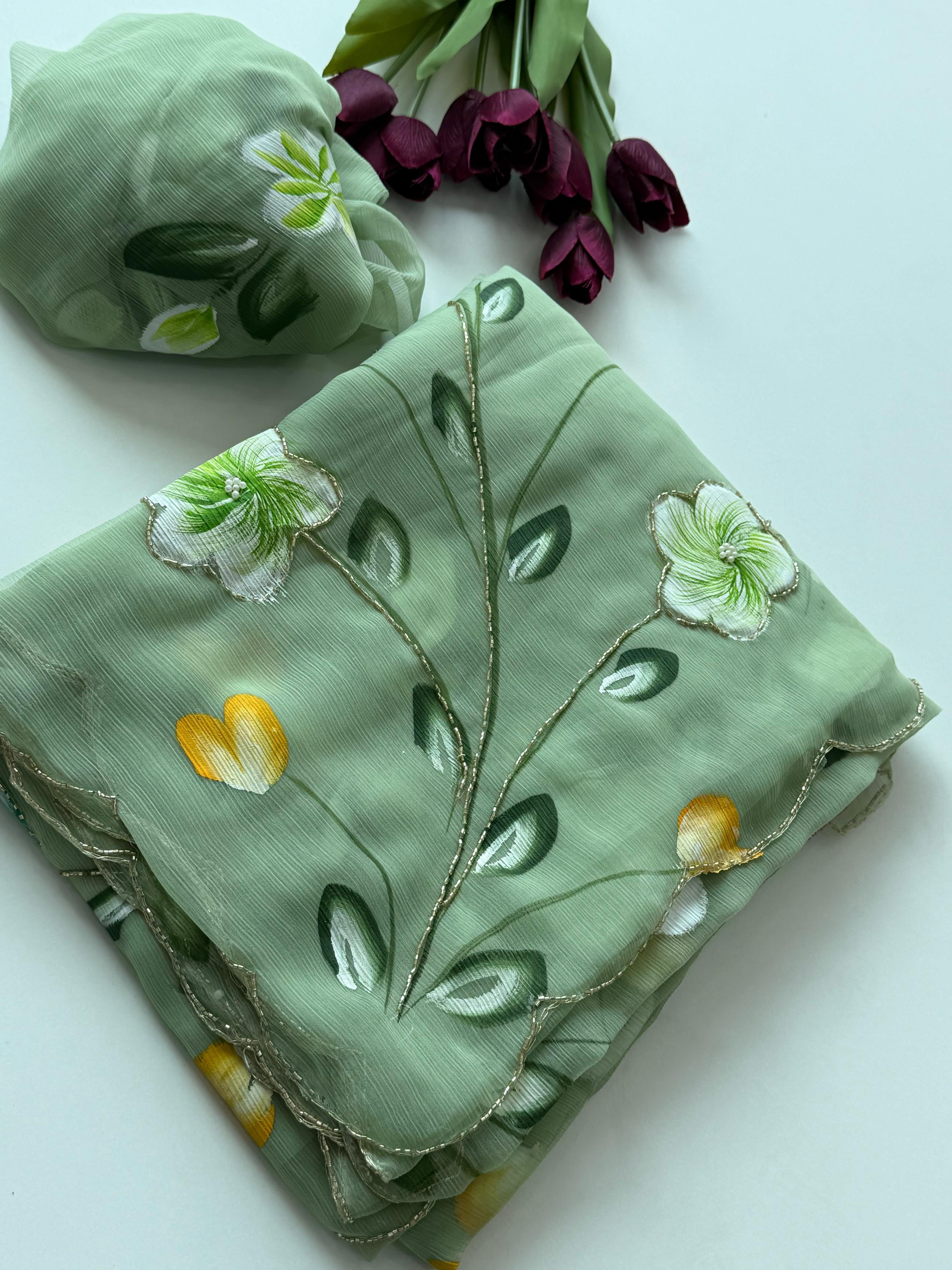 SWASTI - PURE CHIFFON SAREE