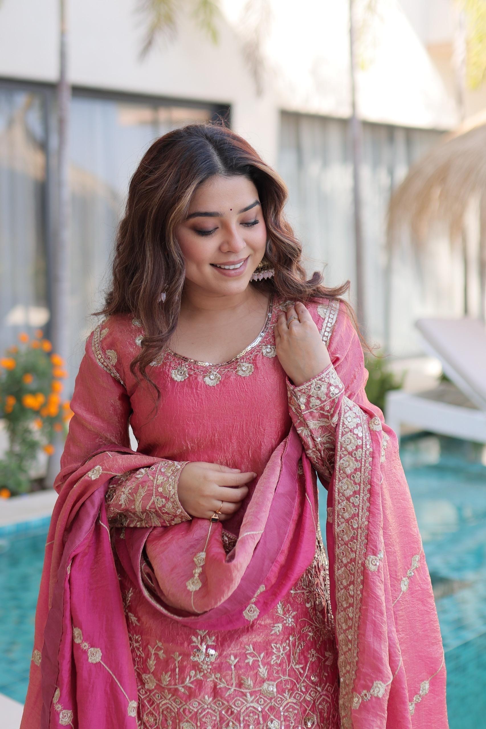MEHTAB - Zari Sequins Sharara Set !