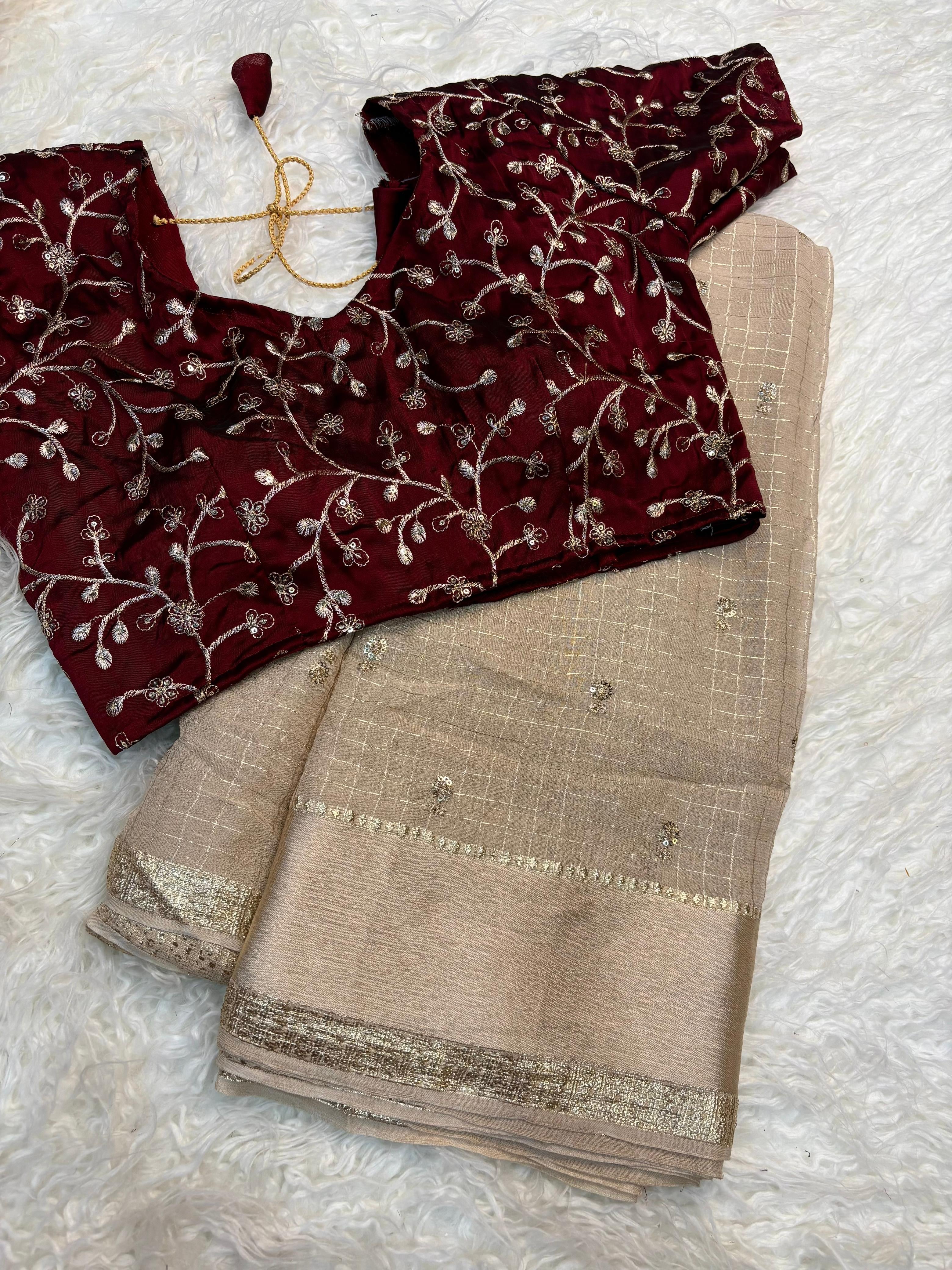 DHARA - VISCOSE GEORGETTE BUTTI SAREE