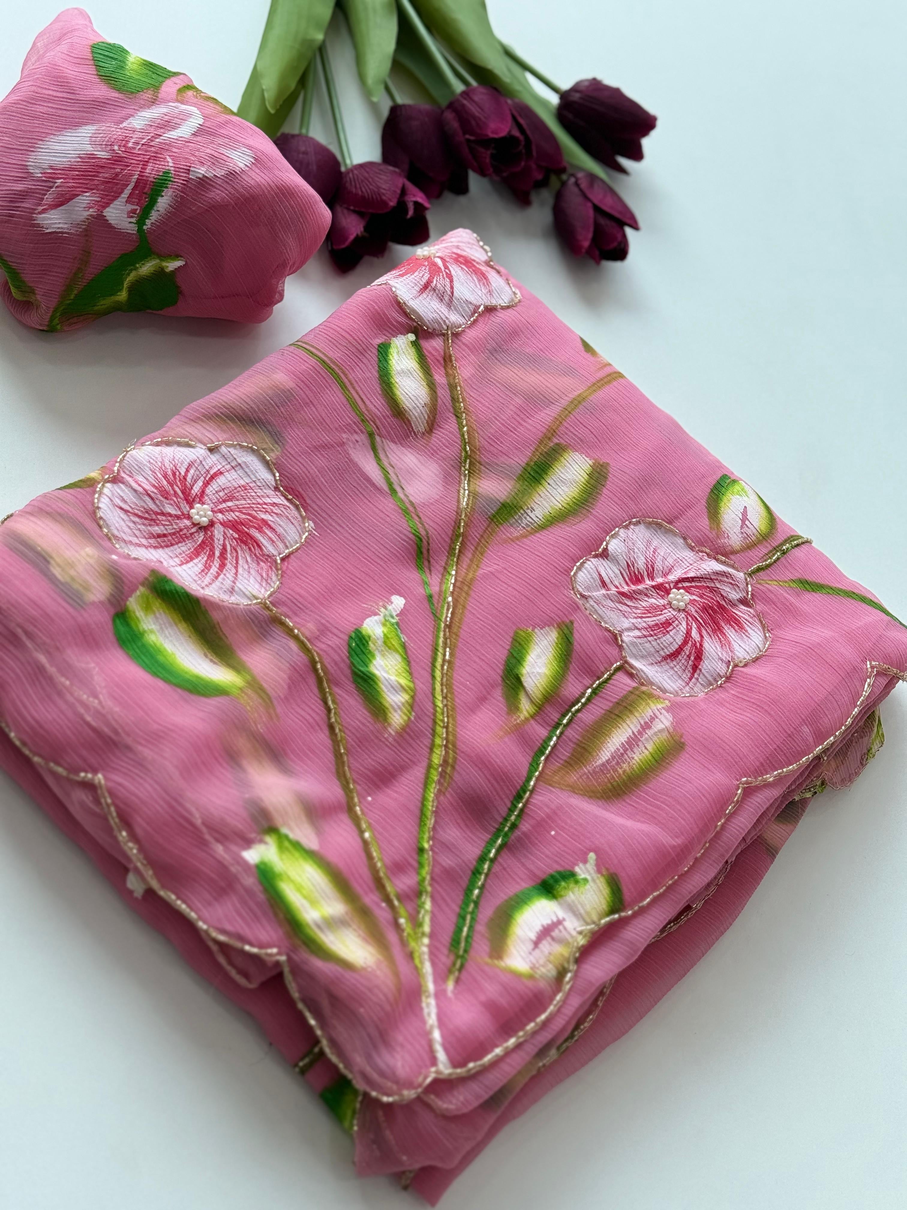 SWASTI - PURE CHIFFON SAREE