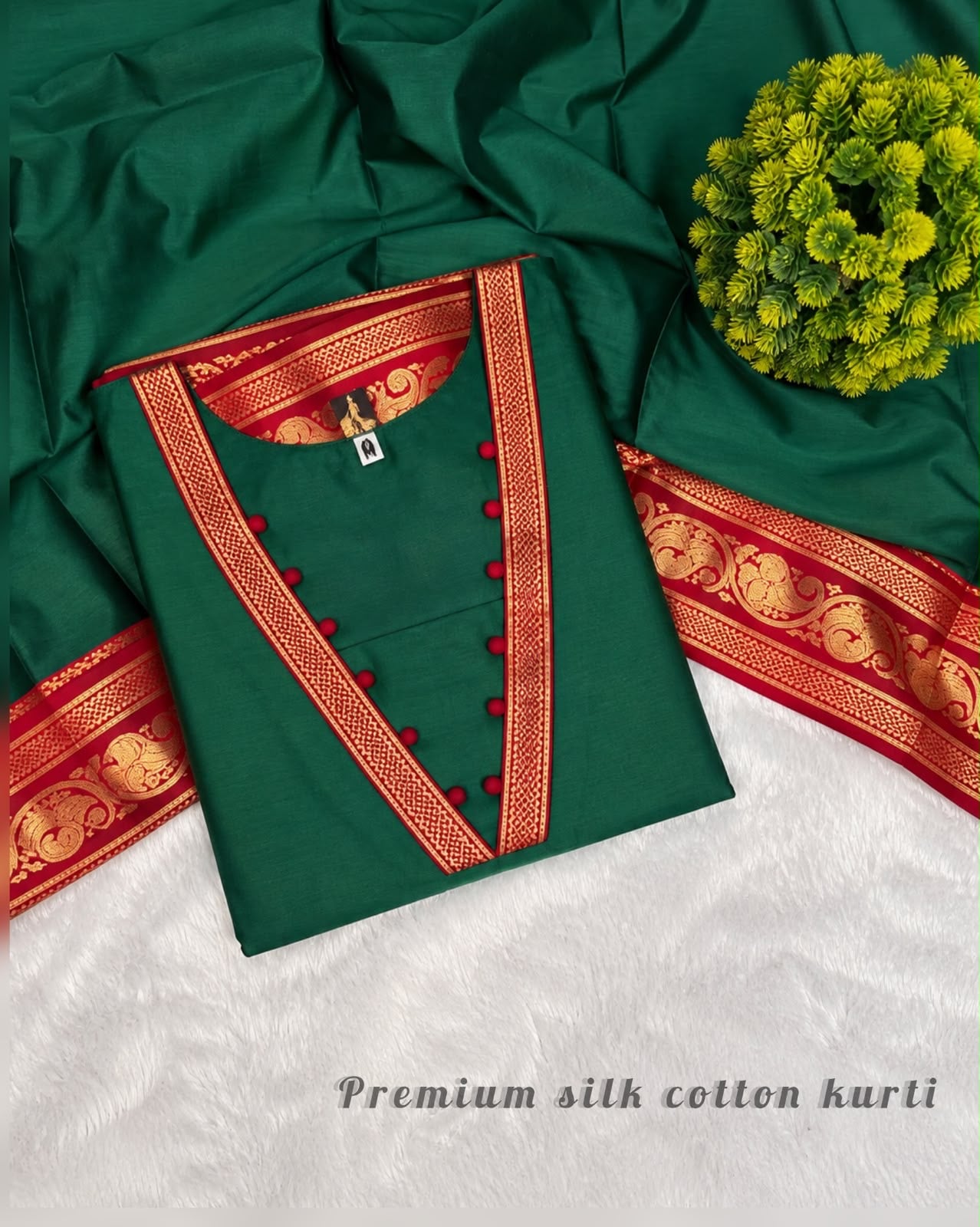 BARATHI - SOUTH COTTON SILK KURTA SET