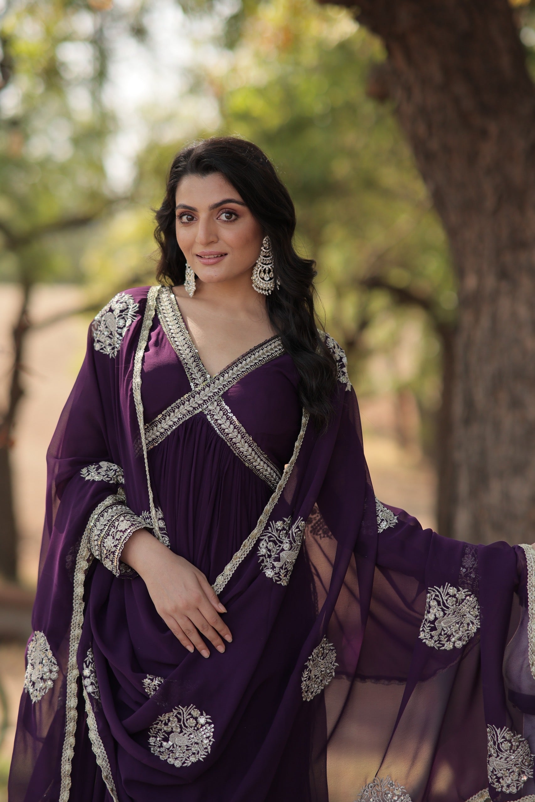 ZALIKA - Alia Cut Zari Sequins Anarkali Set !