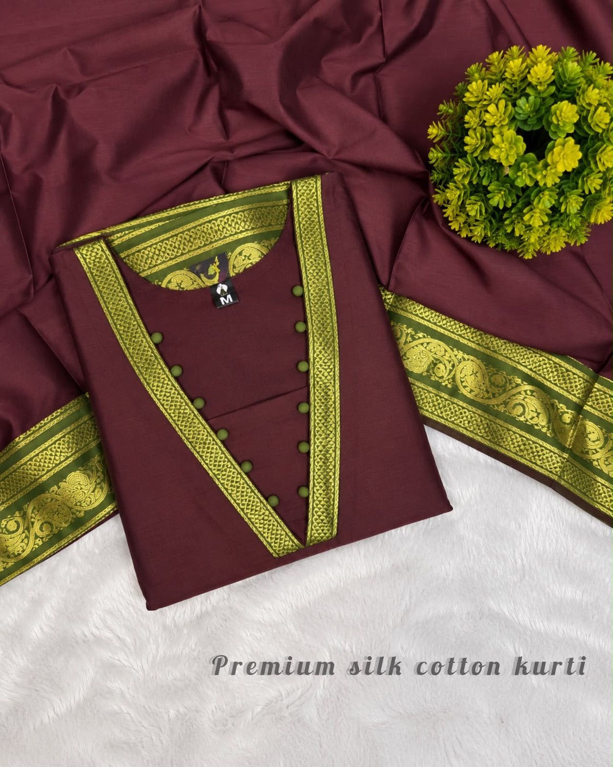 BARATHI - SOUTH COTTON SILK KURTA SET