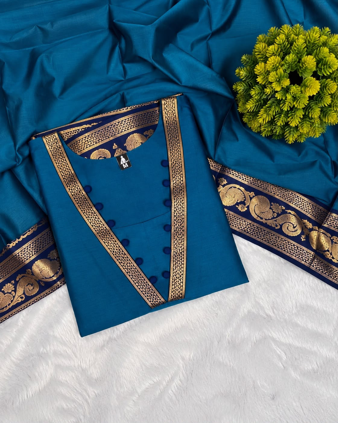 BARATHI - SOUTH COTTON SILK KURTA SET