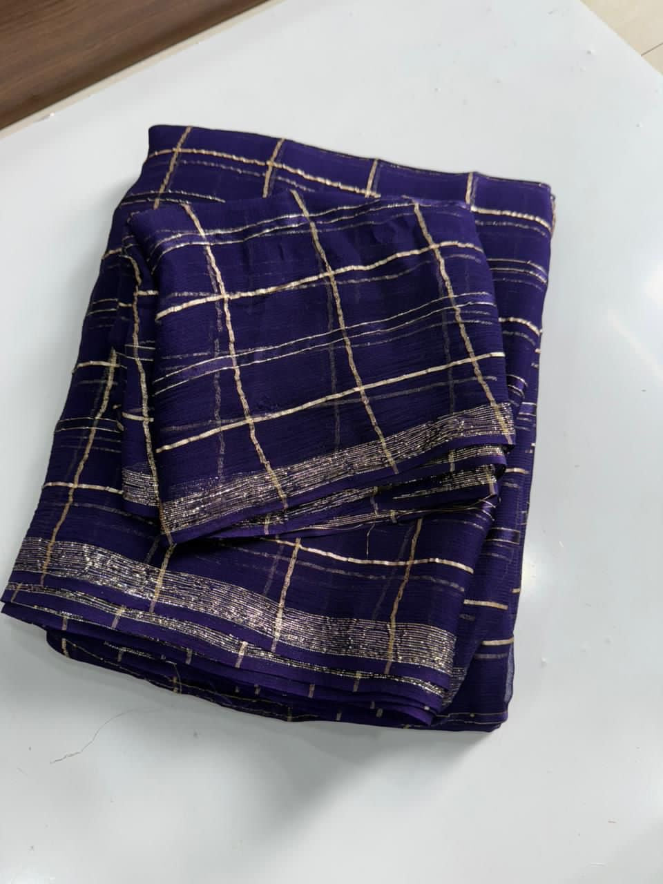 SOFIYA- ZARI CHEK - VISCOSE GEORGETTE SAREE
