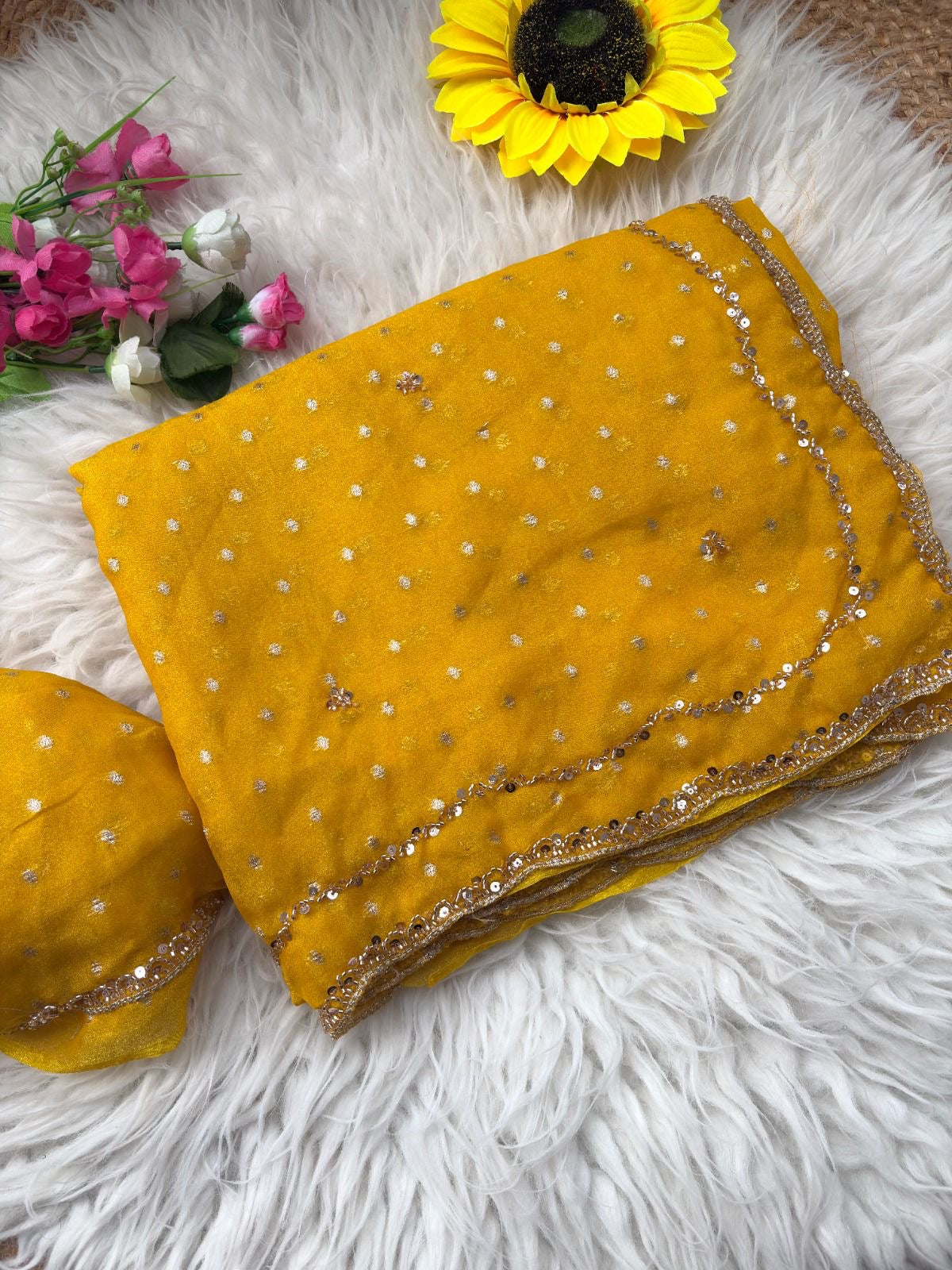 Kushal - Pure Soft Butti Silk Beads Work