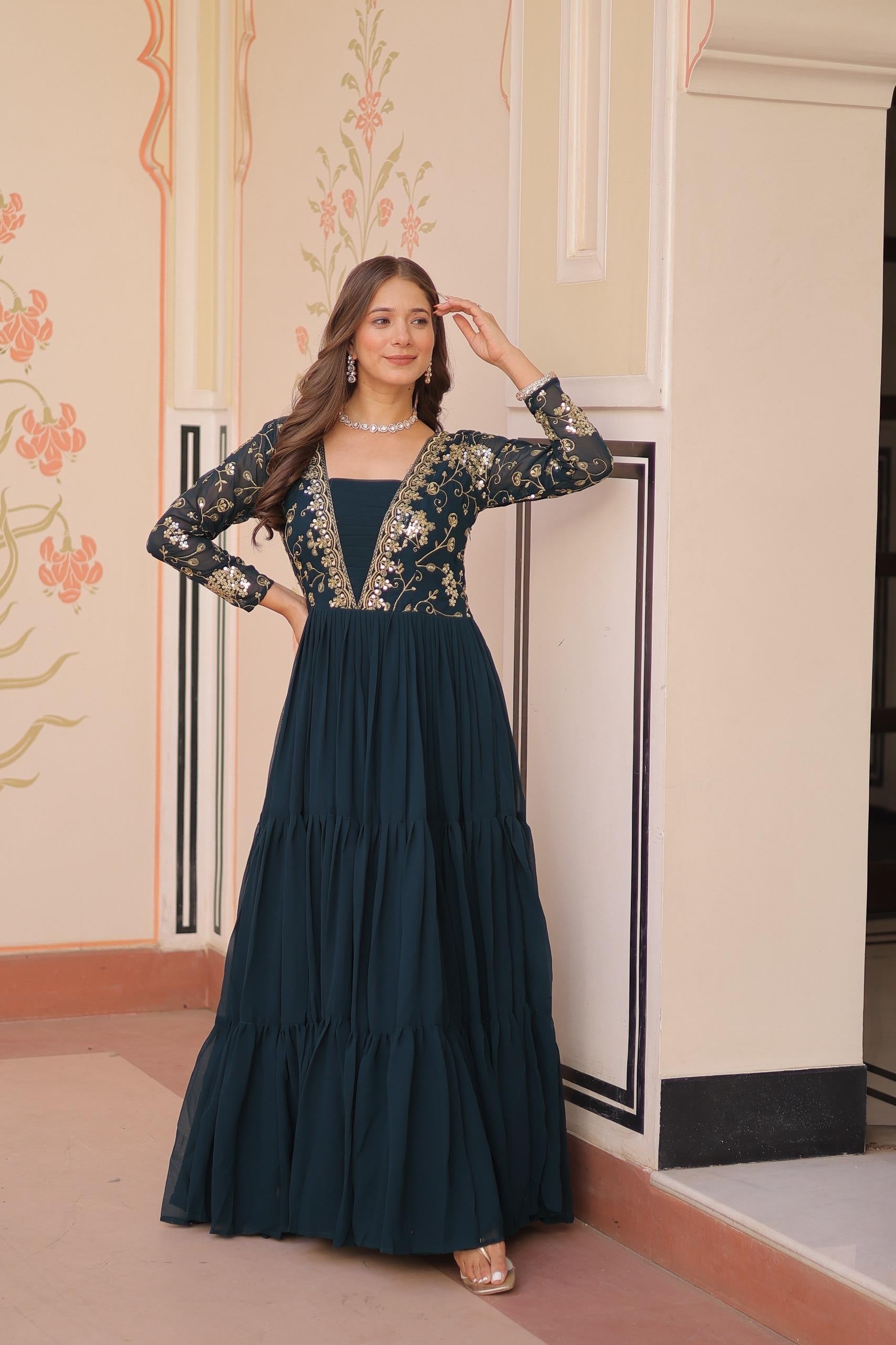 TARANA - Sequins Zari Gown