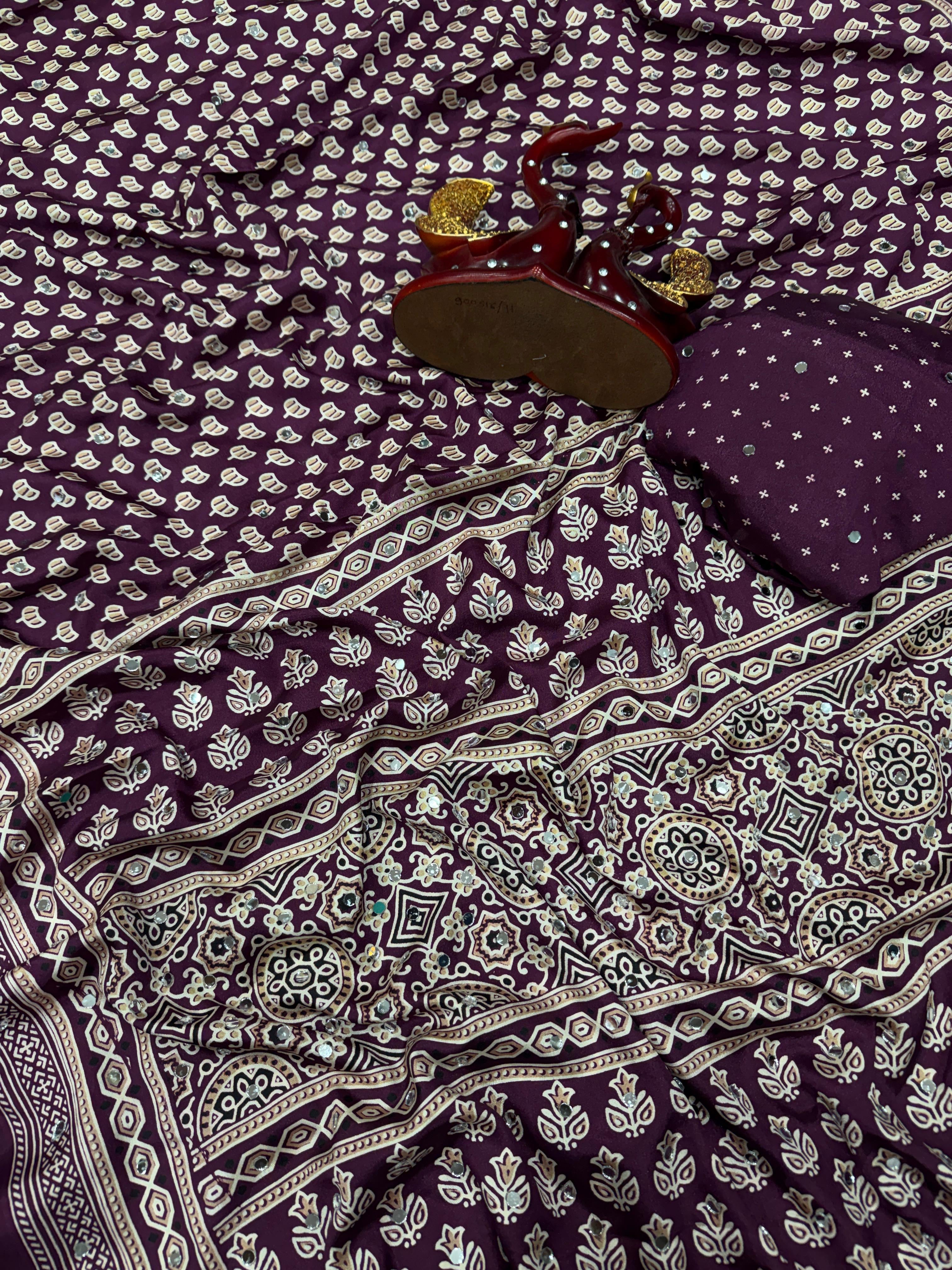 NISHA - Ajrakh Mirror Work