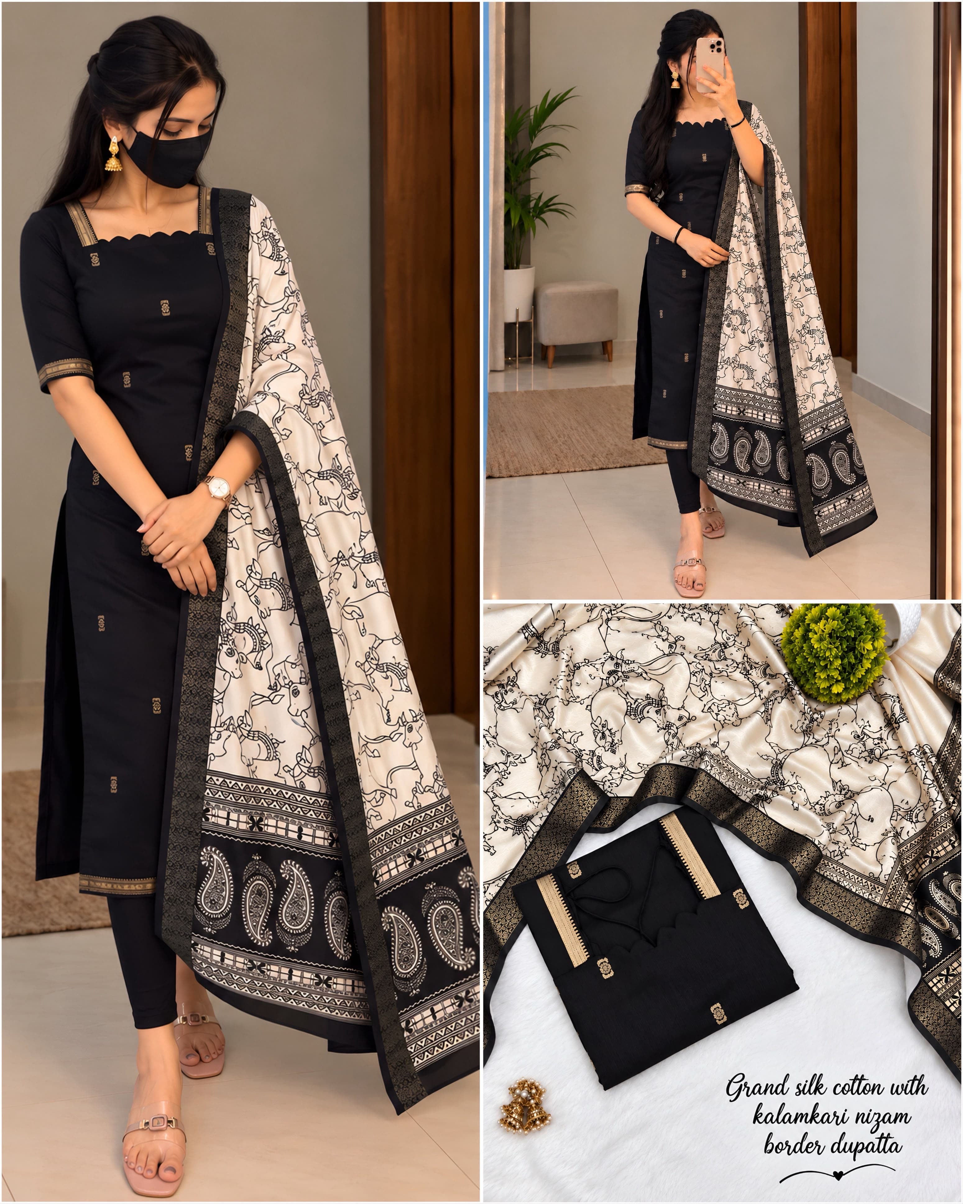 MAANVI - MANGALAGIRI KALAMKARI SET