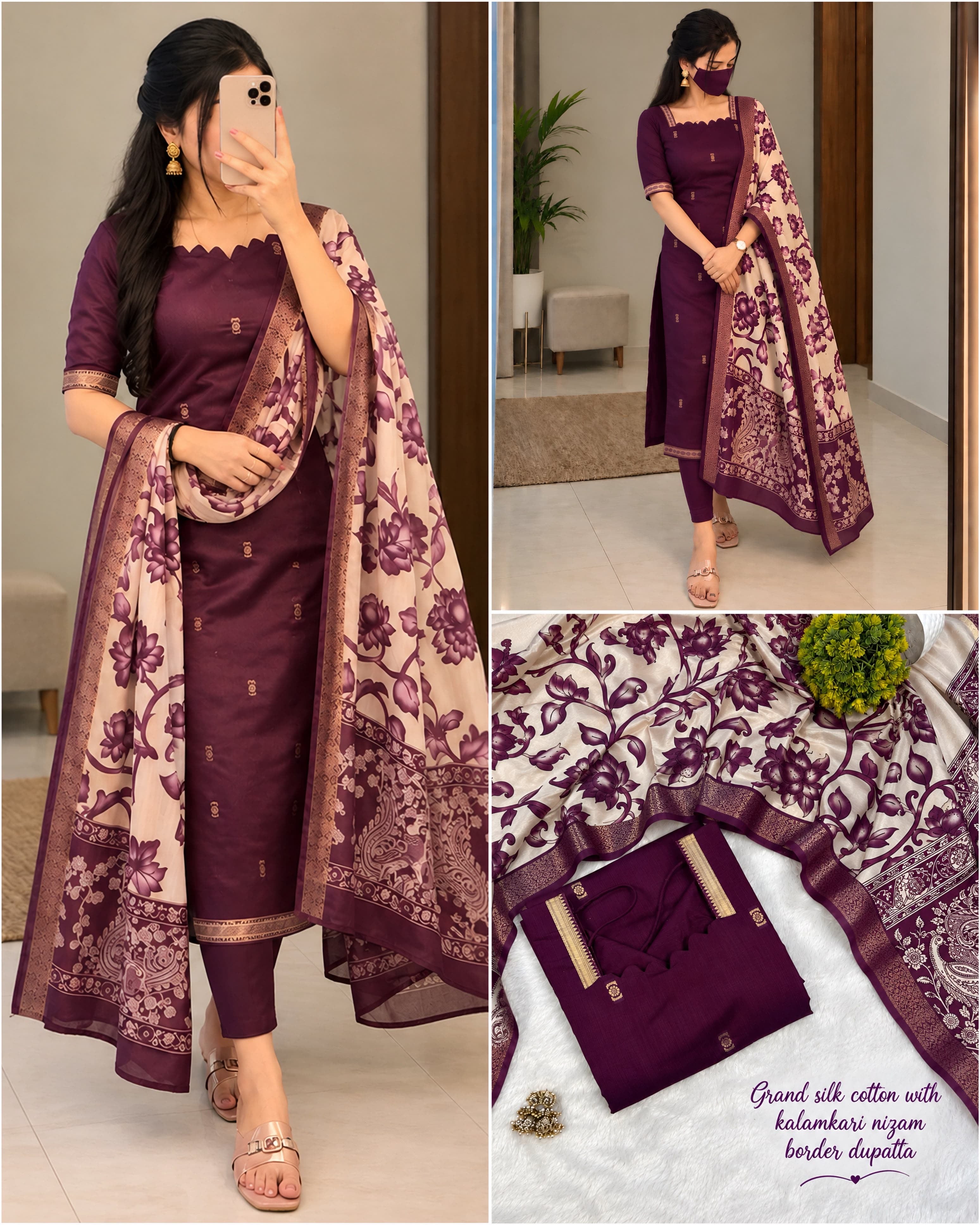 MAANVI - MANGALAGIRI KALAMKARI SET
