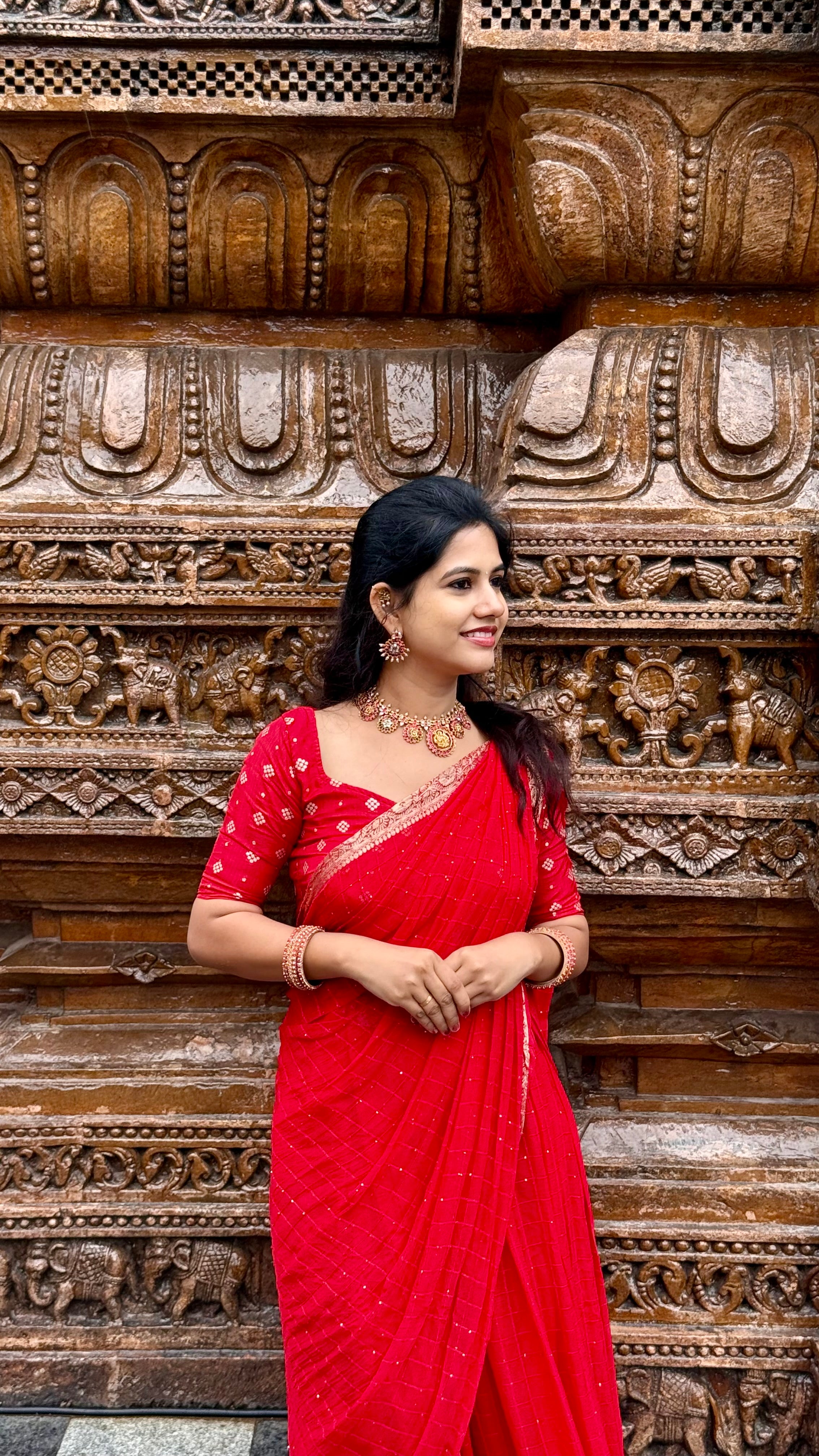KAVYA - VISCOSE GEORGETTE DHAVANI (FULLY STITCHED)