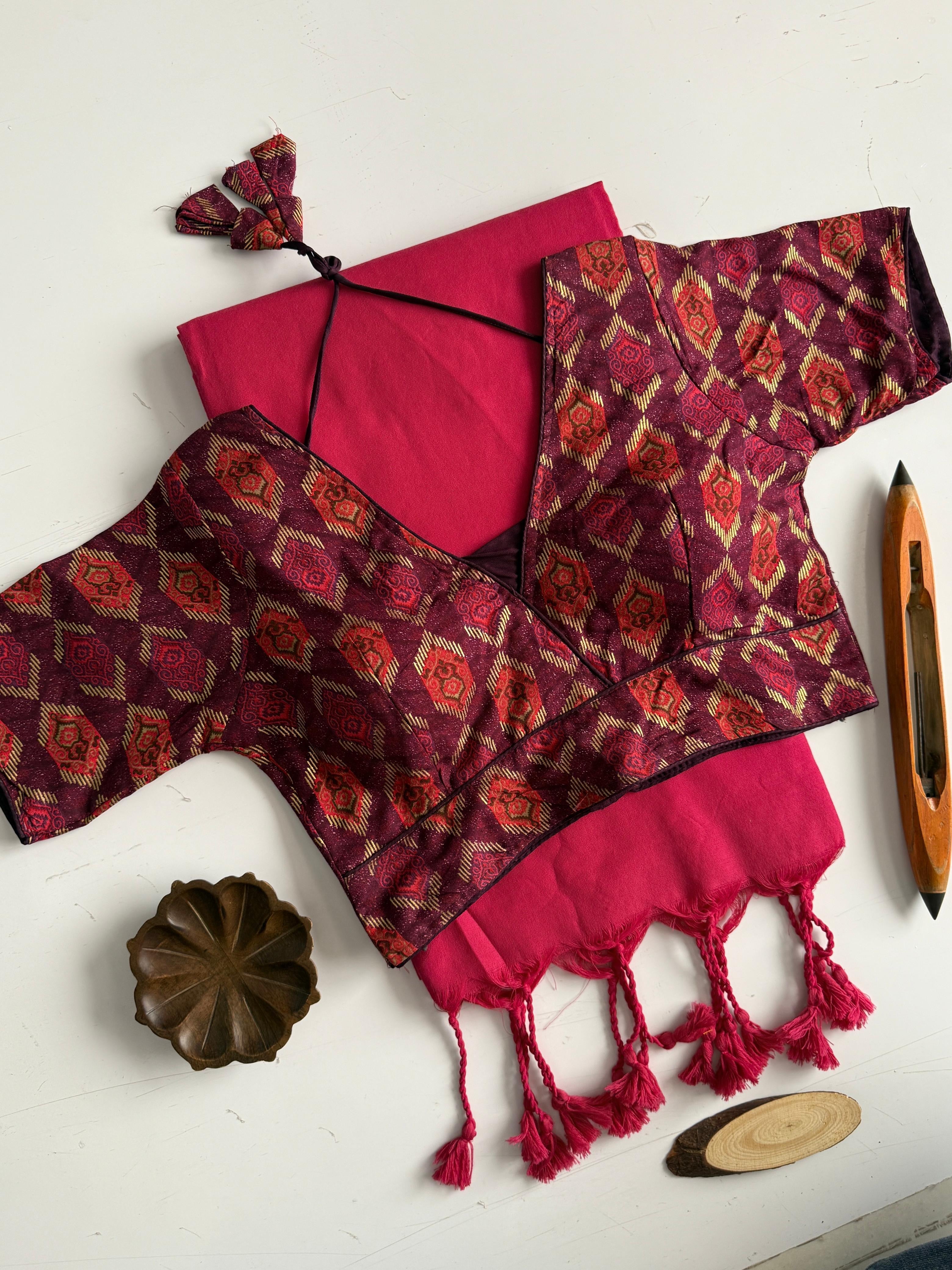 DESIYA - KHADI SAREE & STITCHED BLOUSE