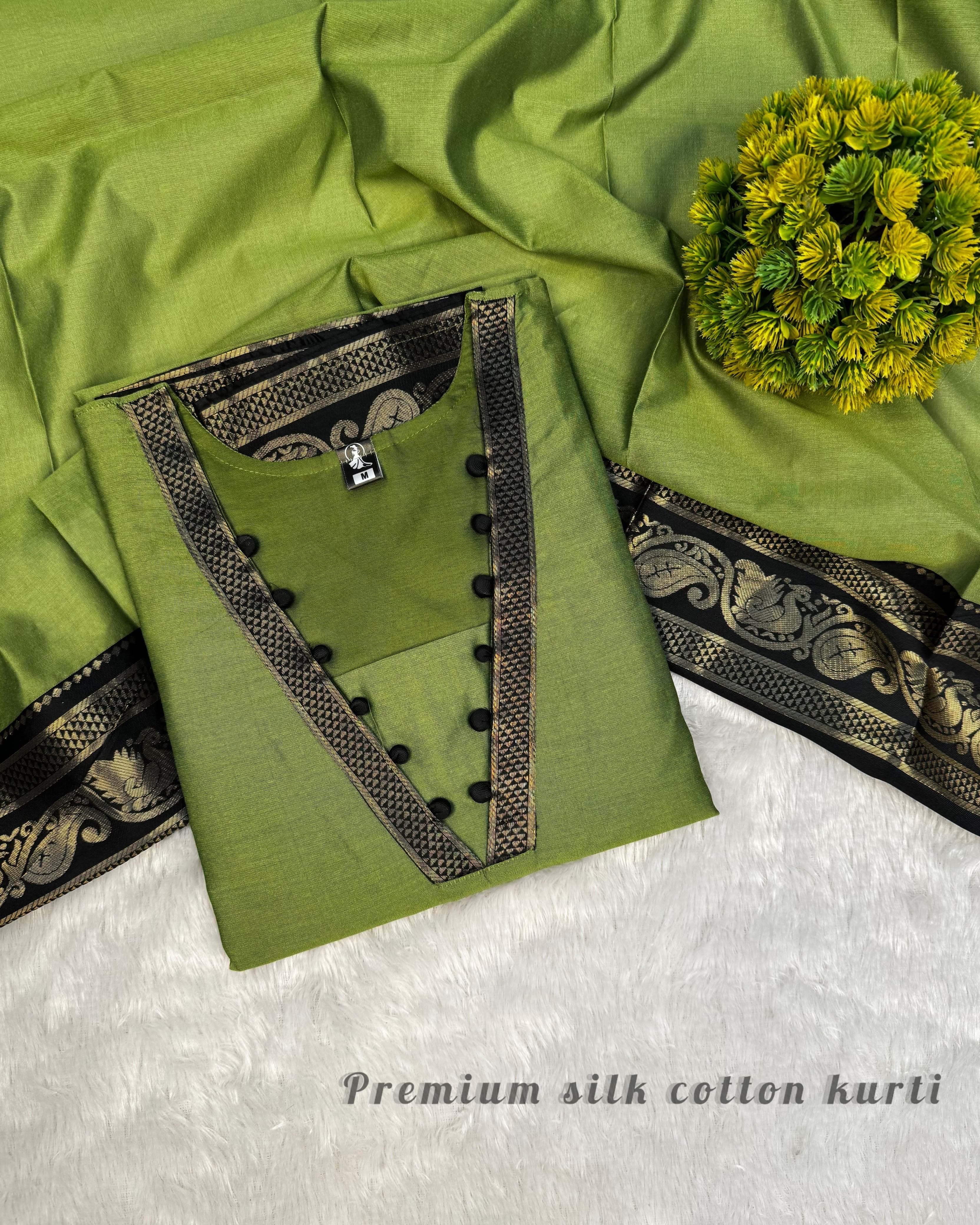 BARATHI - SOUTH COTTON SILK KURTA SET