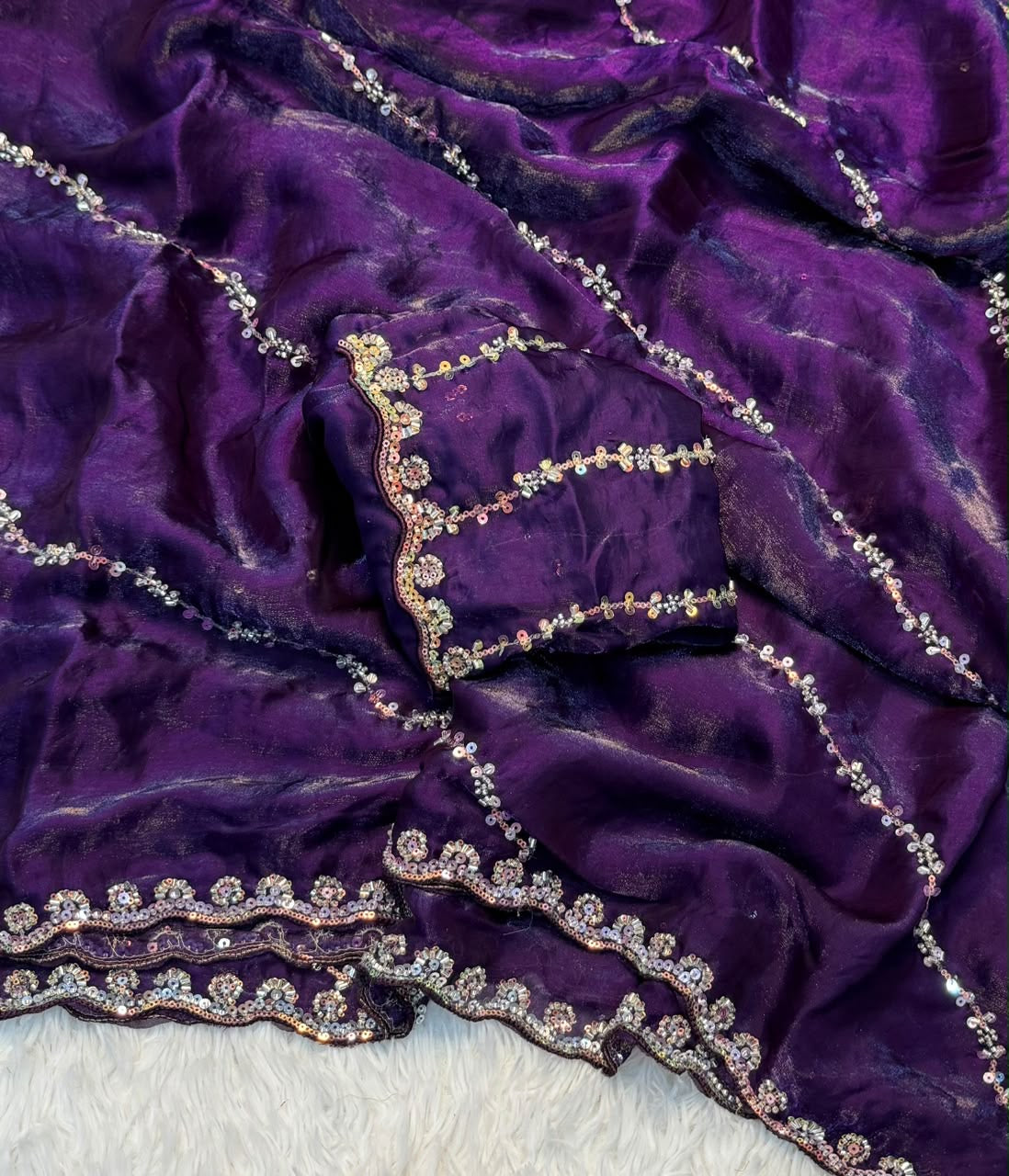 AMIA - COCKTAIL HANDWORK SAREE