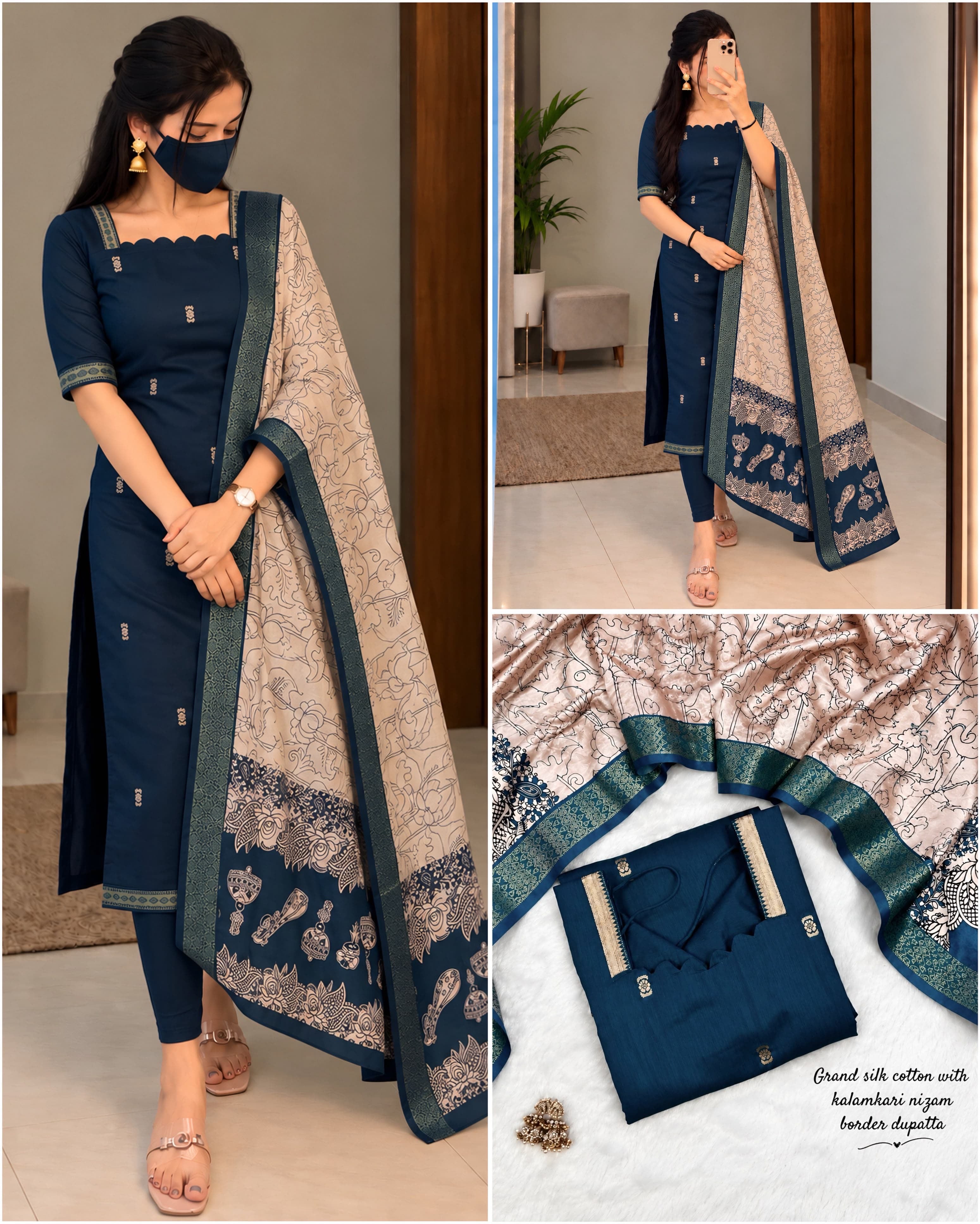MAANVI - MANGALAGIRI KALAMKARI SET