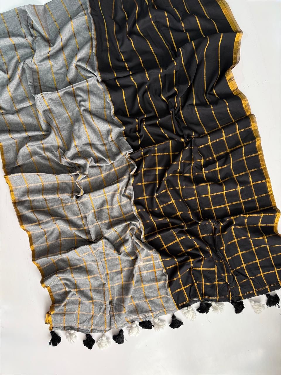 MULMUL - ZARI STRIPE