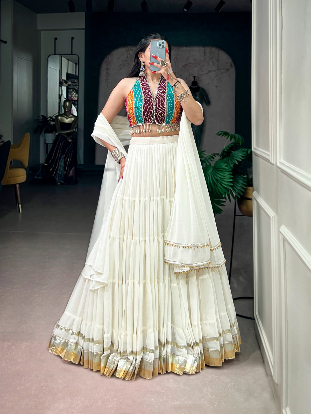 NAVRATRI LOOK - WHITE TWIRL