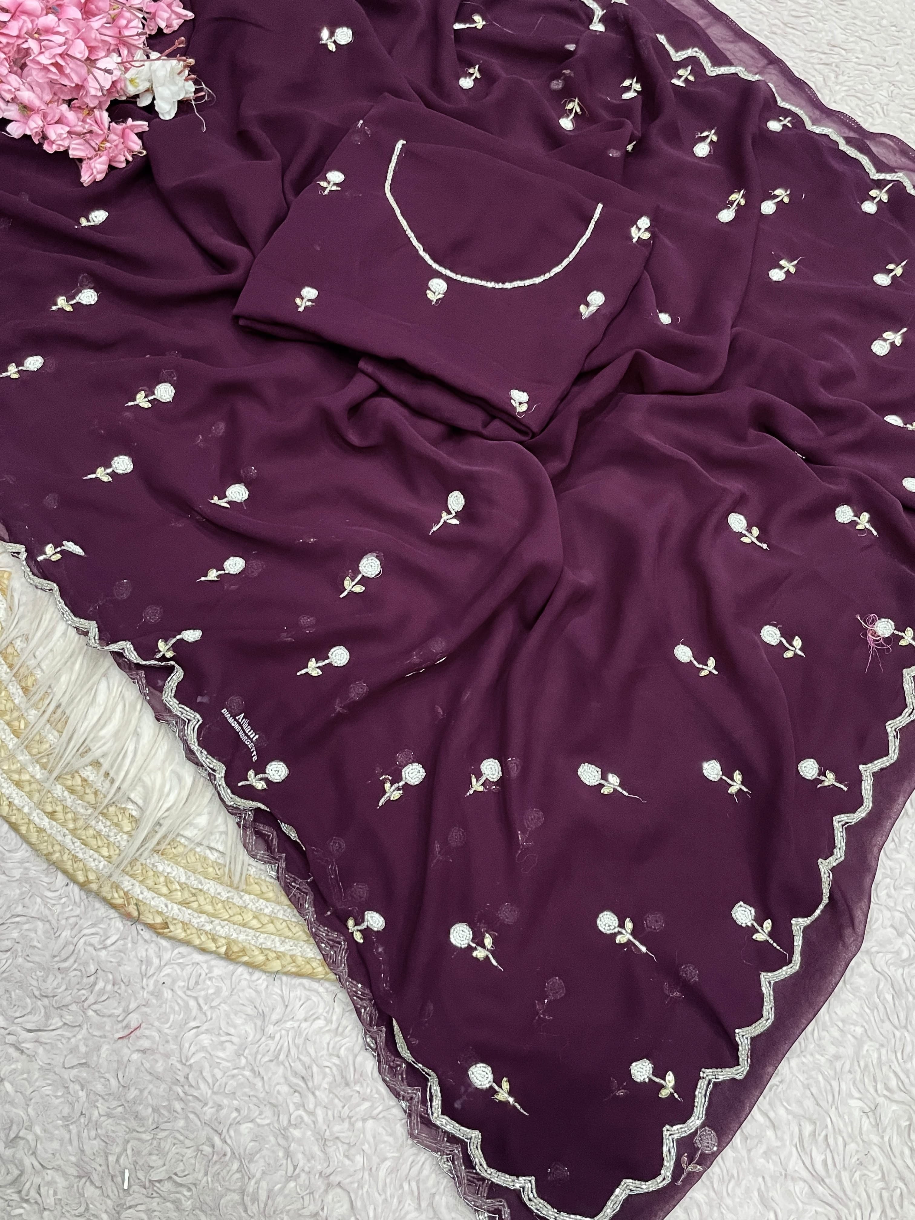 KUSHI - GEORGETTE HANDWORK
