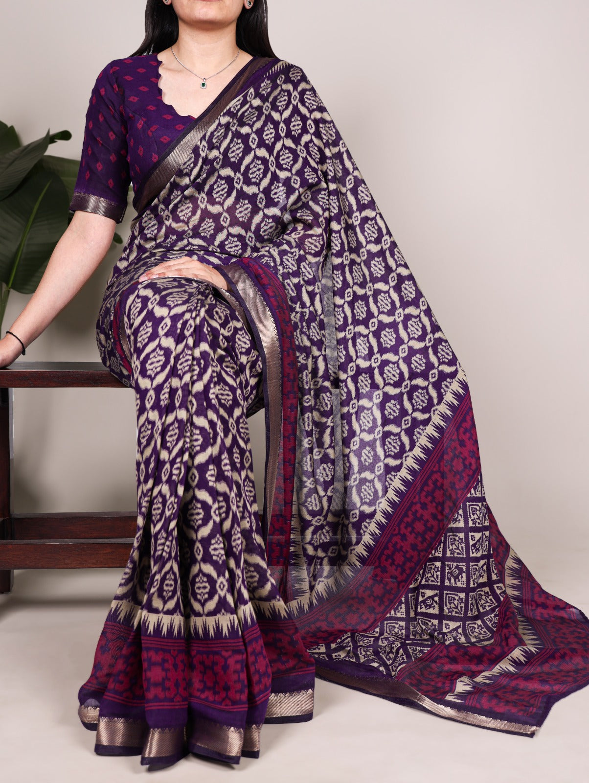 Classic Ikat prints saree