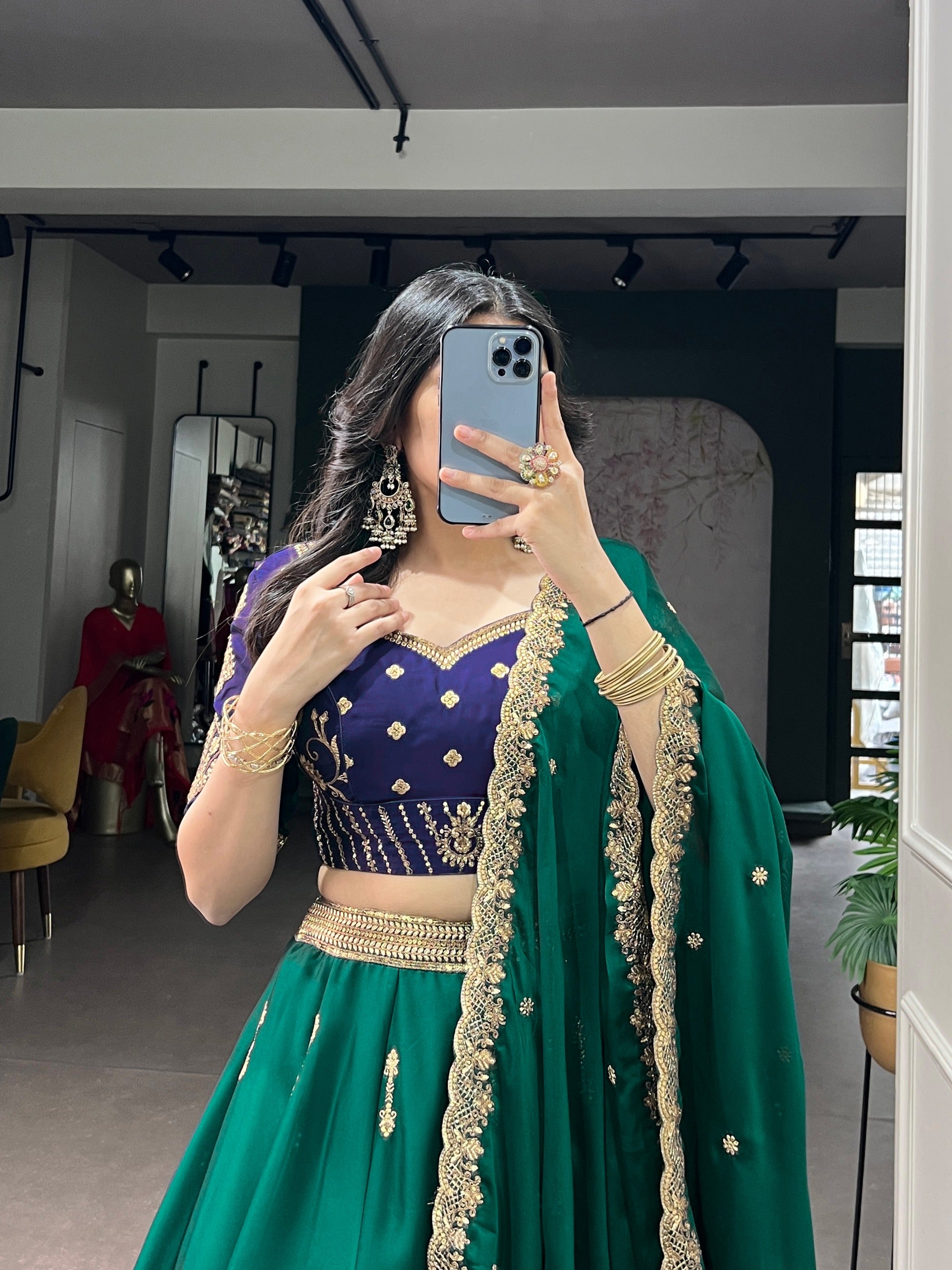 RANGOLA - Rangoli Semistitched Lehenga Set !