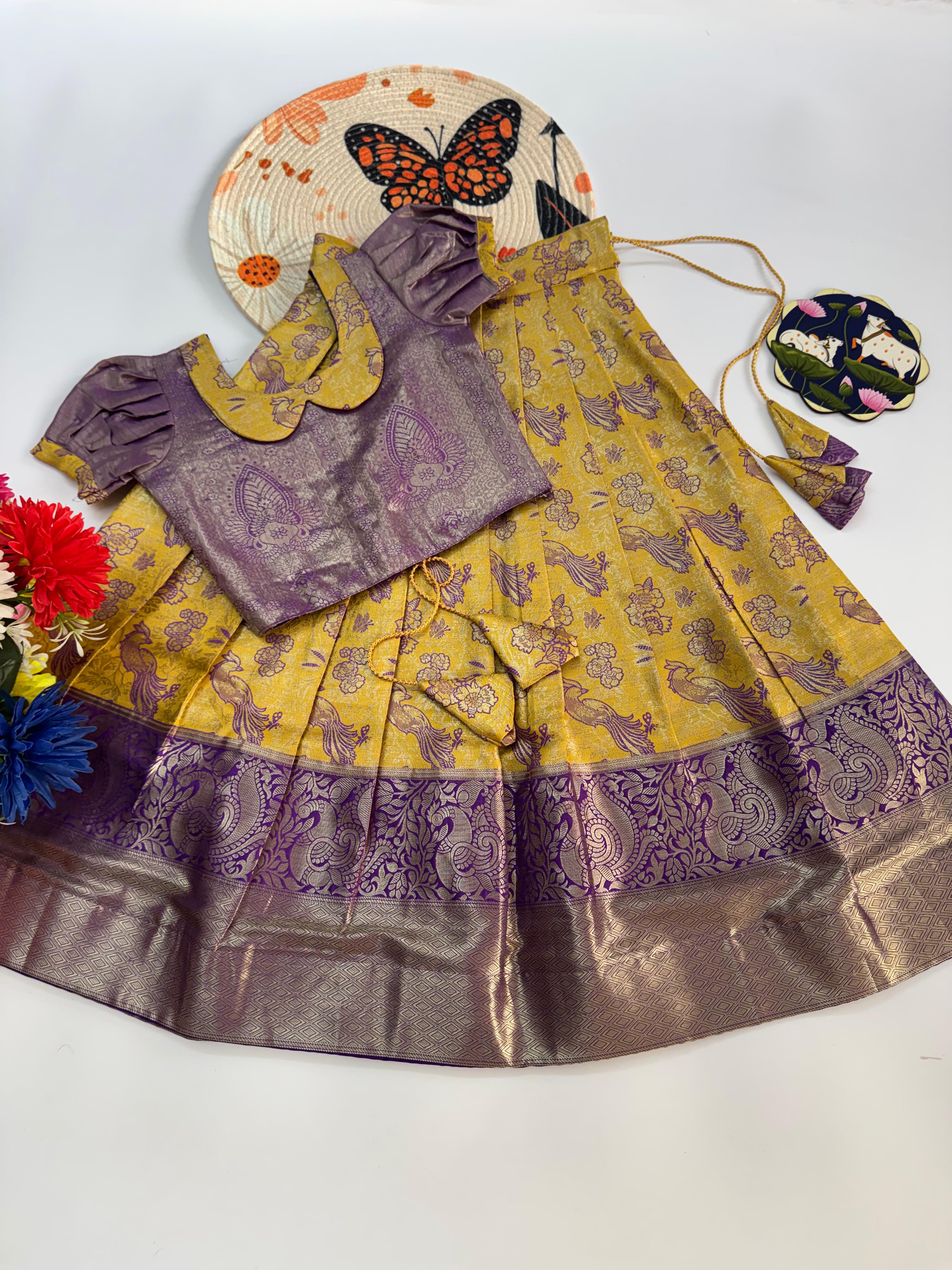 PREETHI - KIDS BANARASI LEHENGA CHOLI