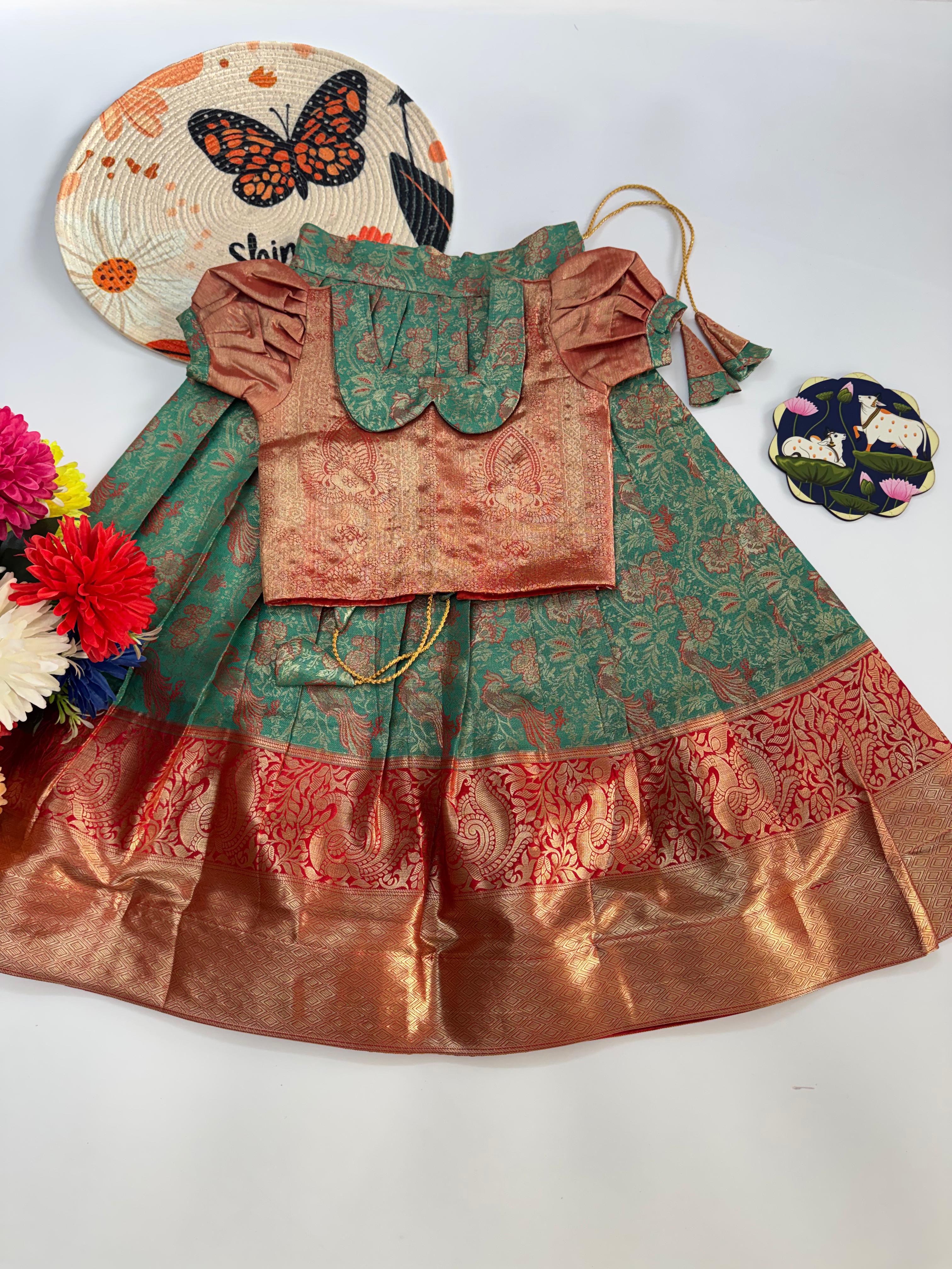 PREETHI - KIDS BANARASI LEHENGA CHOLI