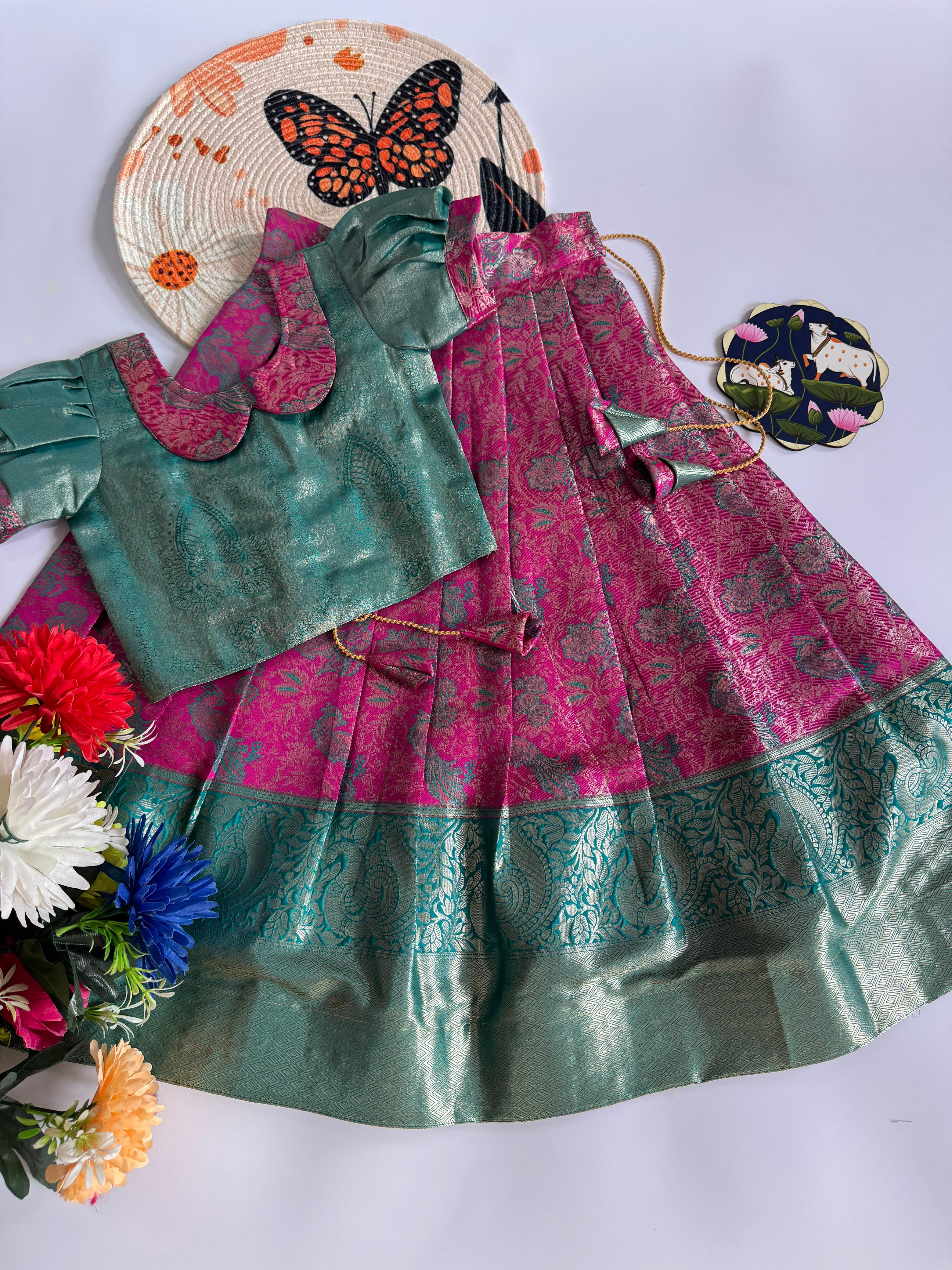 PREETHI - KIDS BANARASI LEHENGA CHOLI