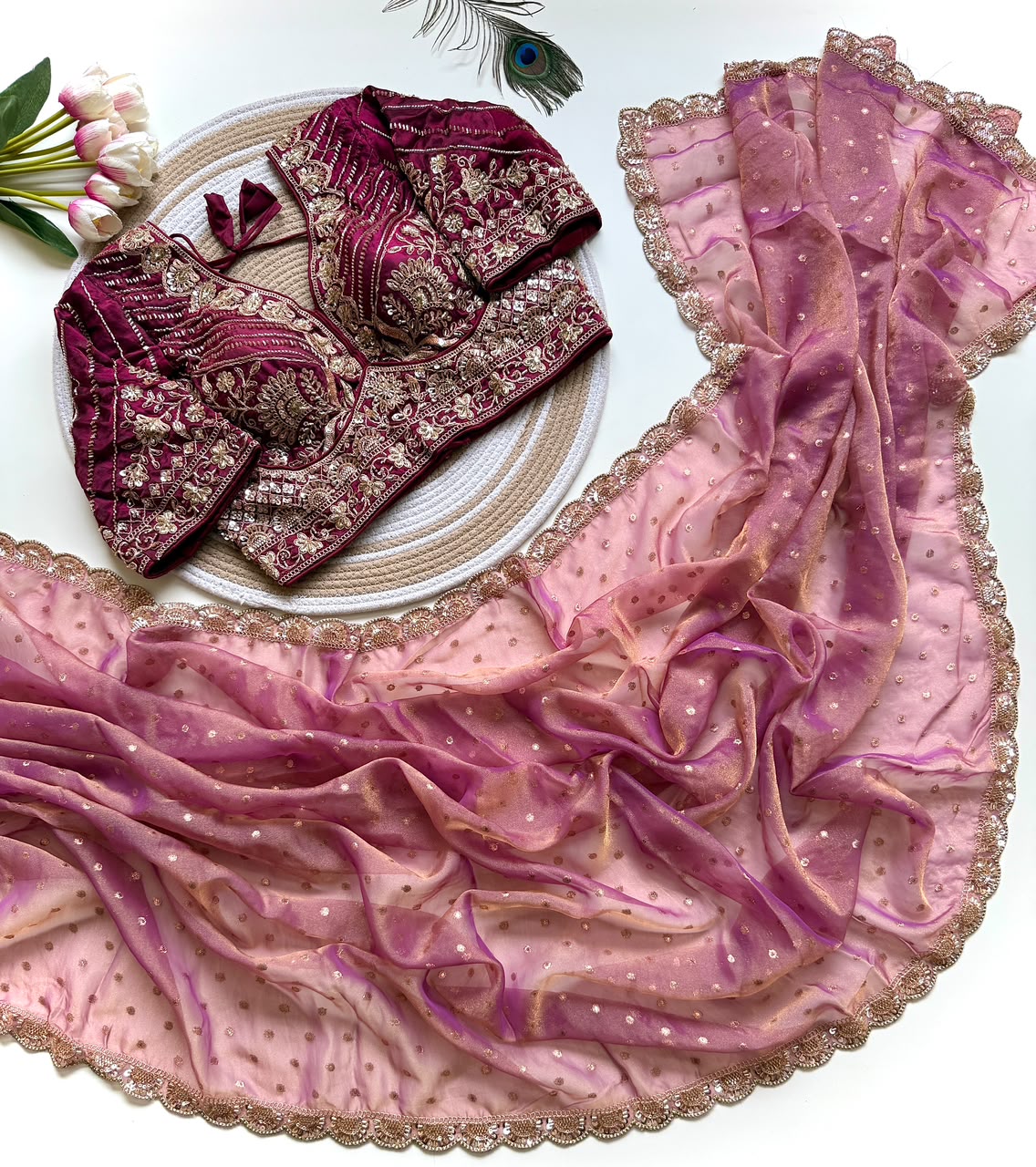 NUHARI - PARTY'WEAR DESIGNER SAREE