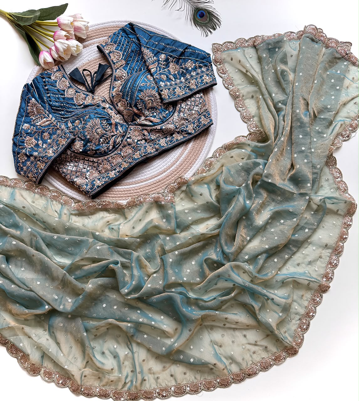 NUHARI - PARTY'WEAR DESIGNER SAREE
