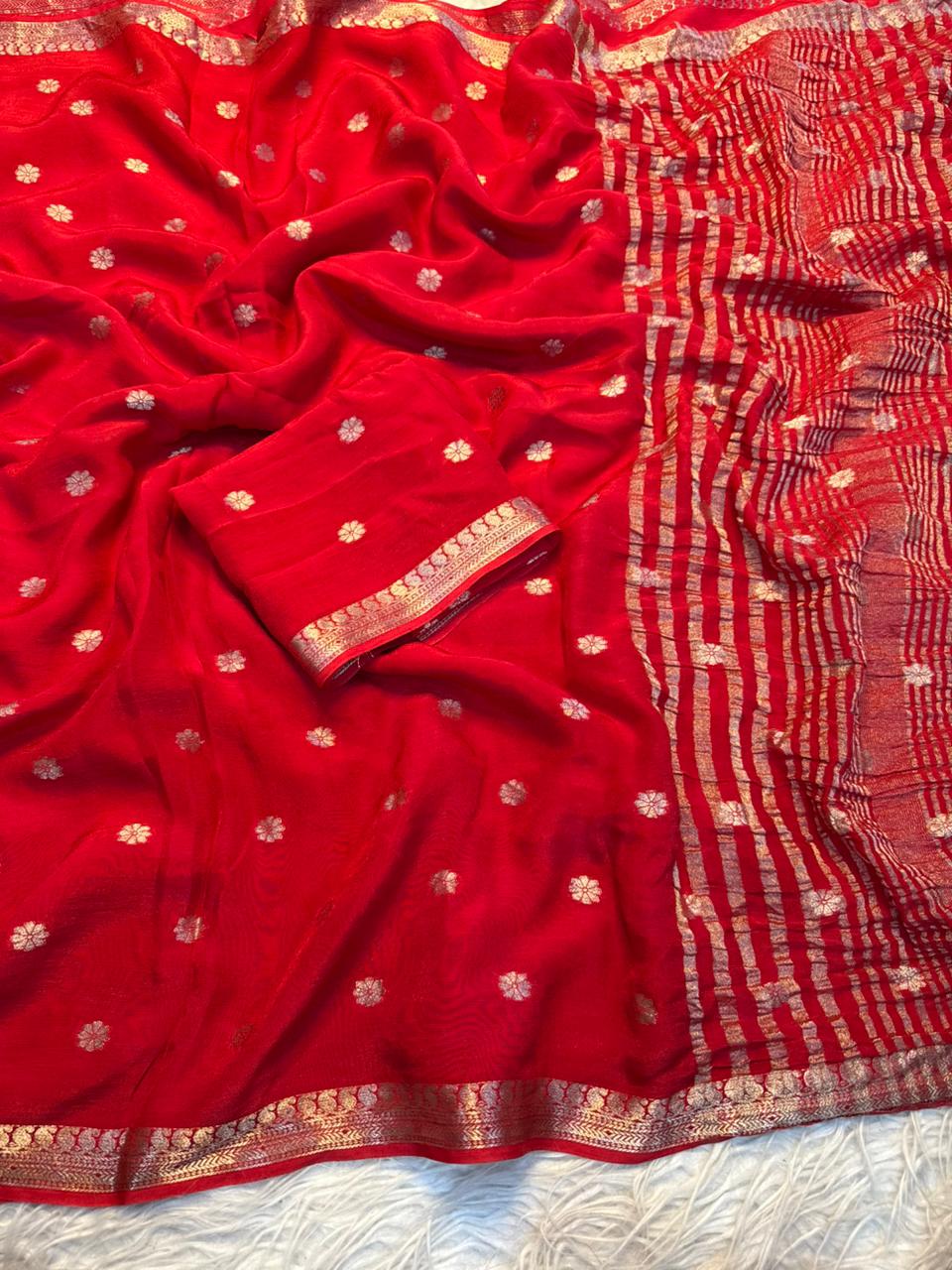 KETAKI - PREMIUM VISCOSE JACQUARD SAREE .
