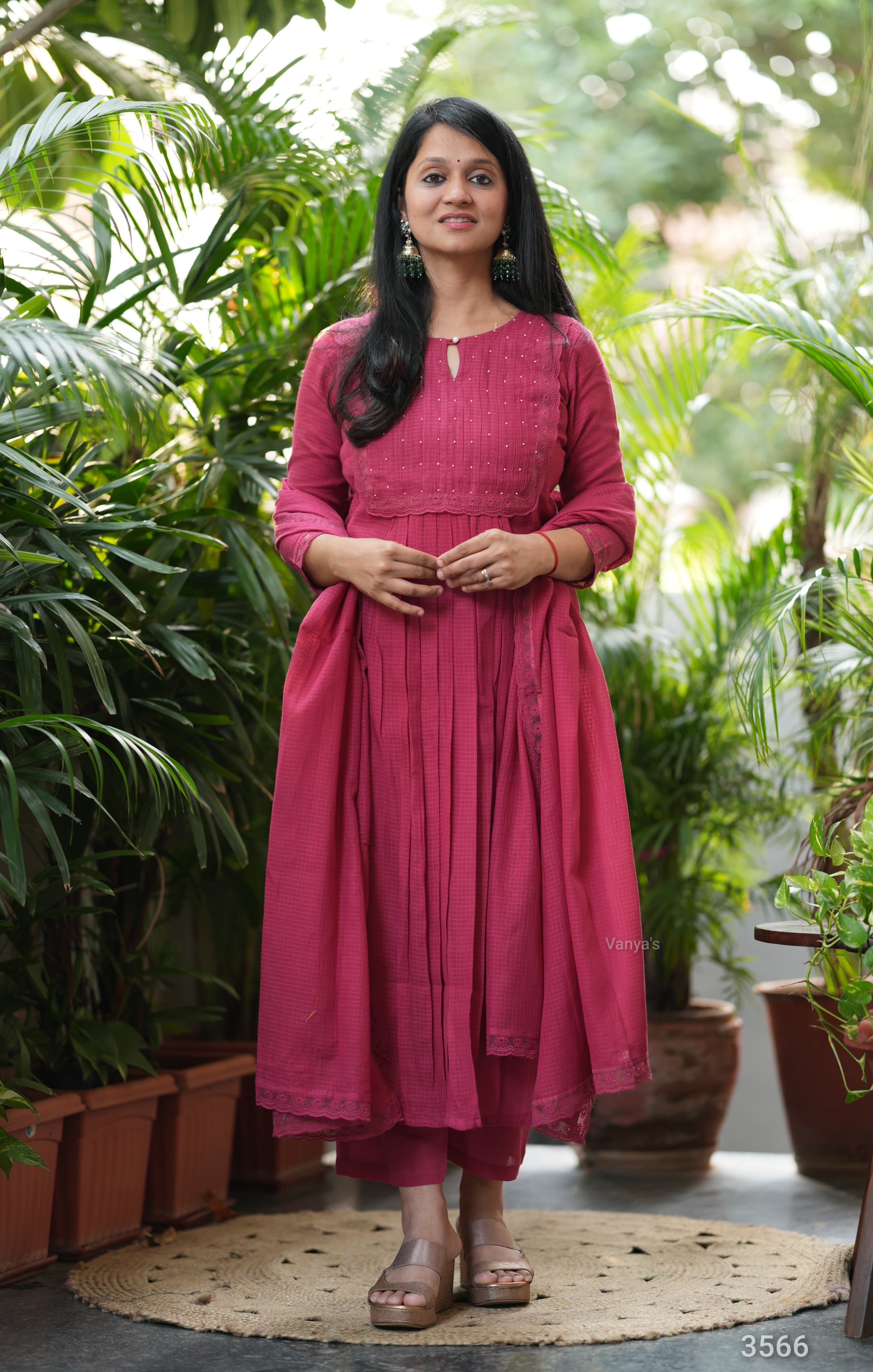Pink Cotton salwar