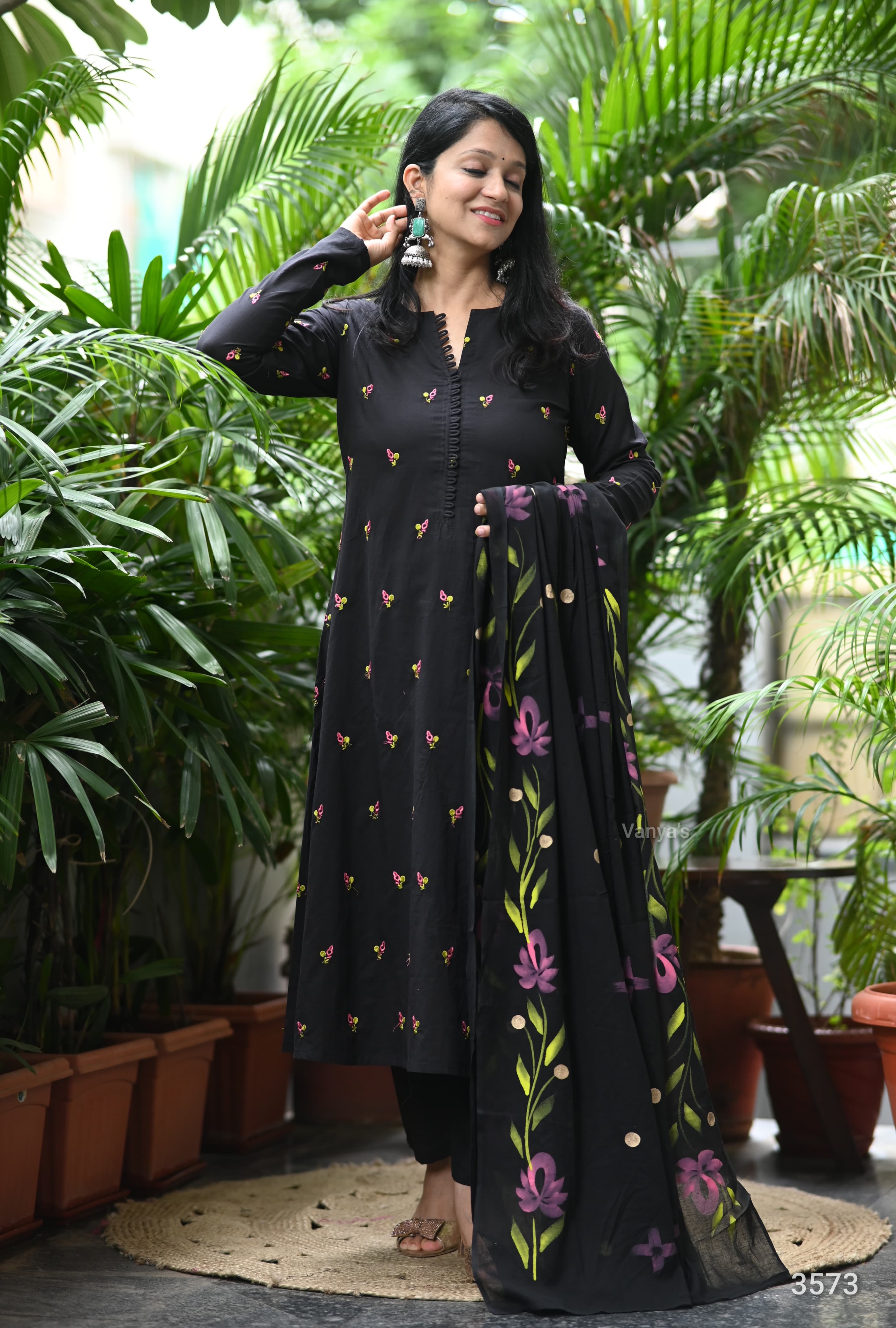 Black embroidery salwar