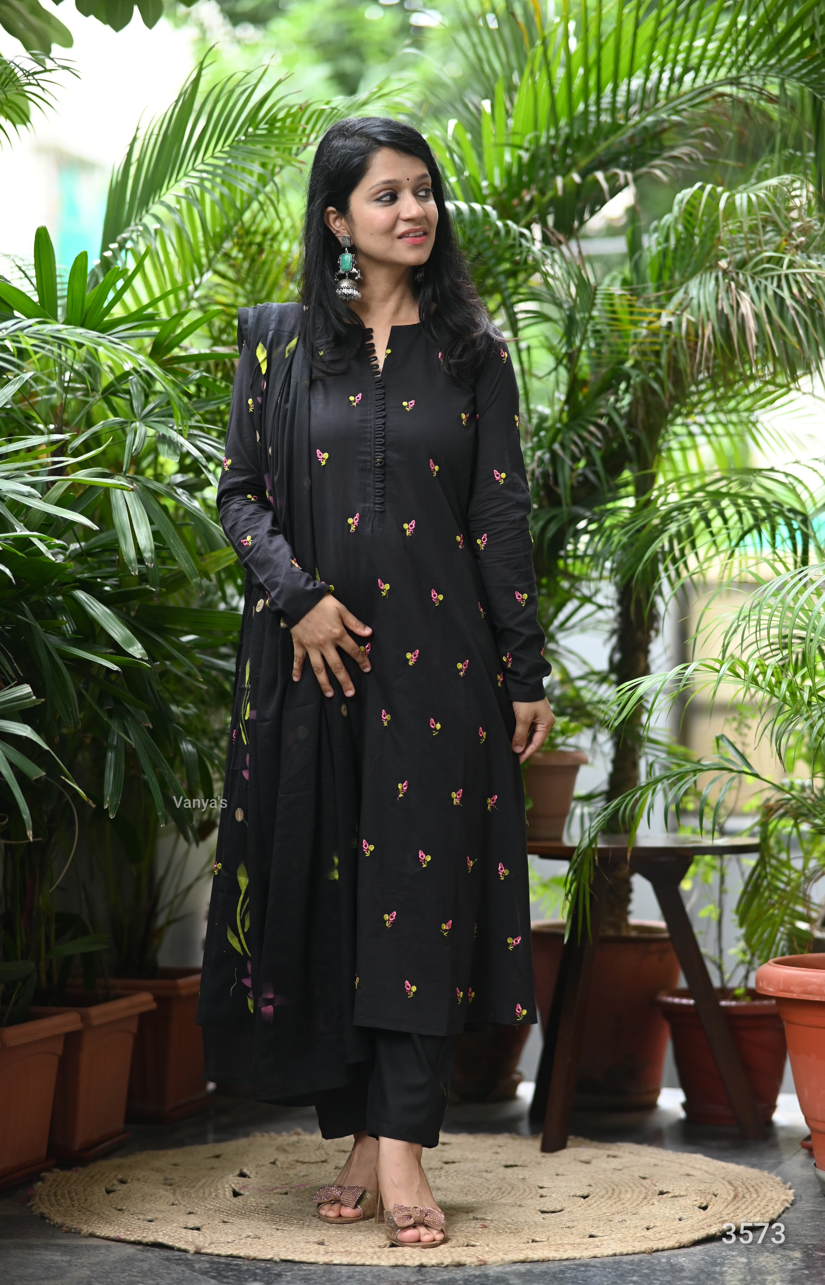 Black embroidery salwar