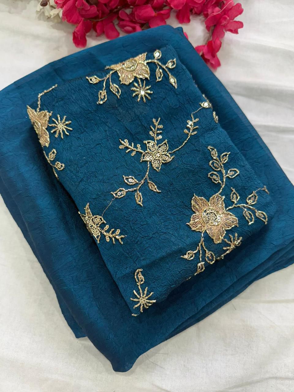 Rangoli crush saree