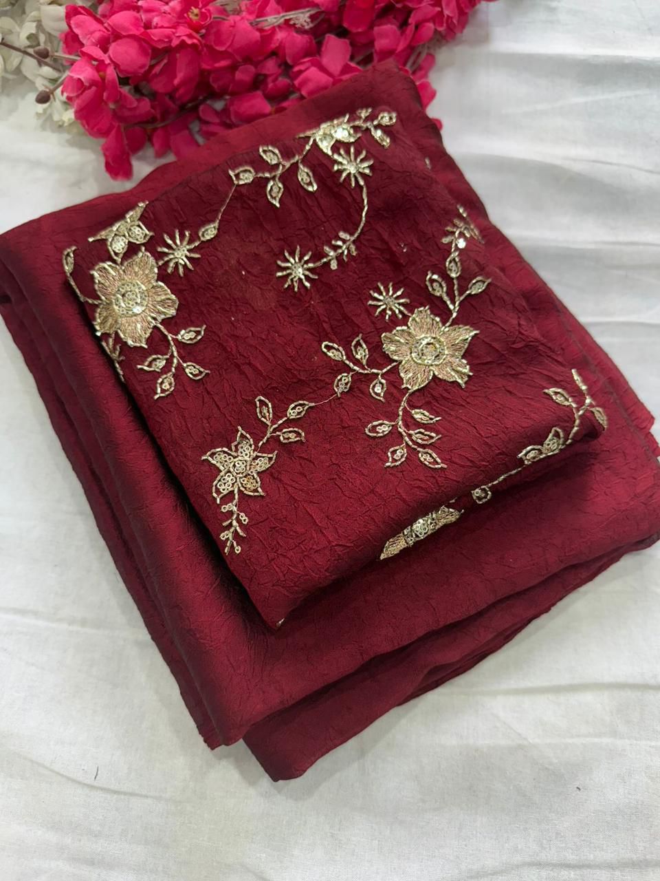 Rangoli crush saree