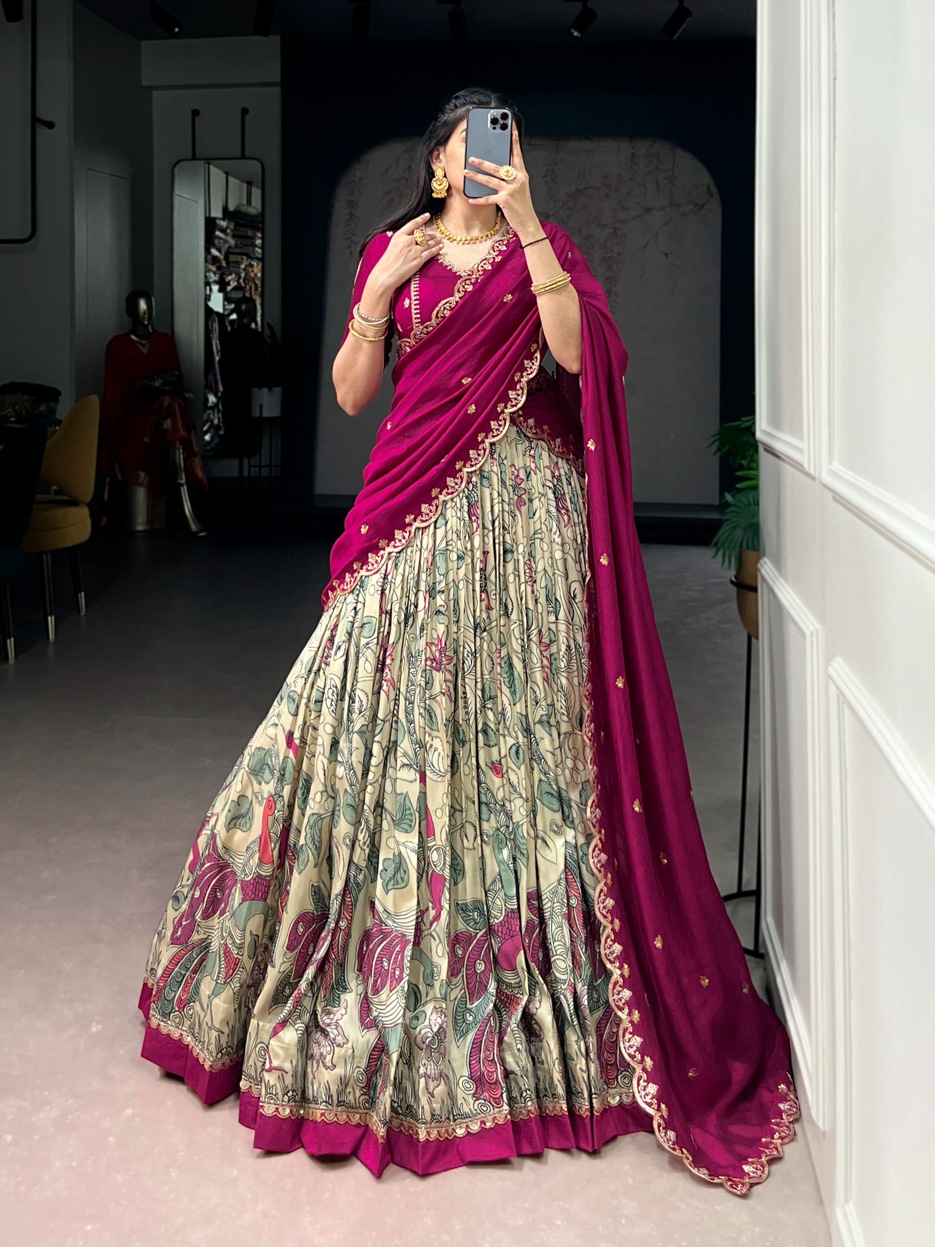 Kalamkari Lehenga set