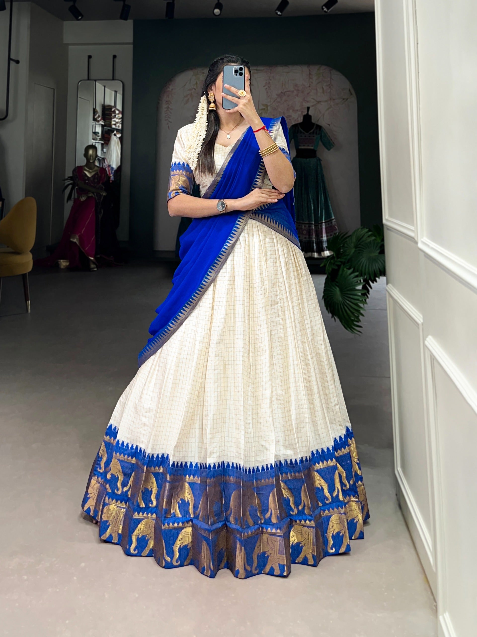 Elegant poly cotton lehenga choli