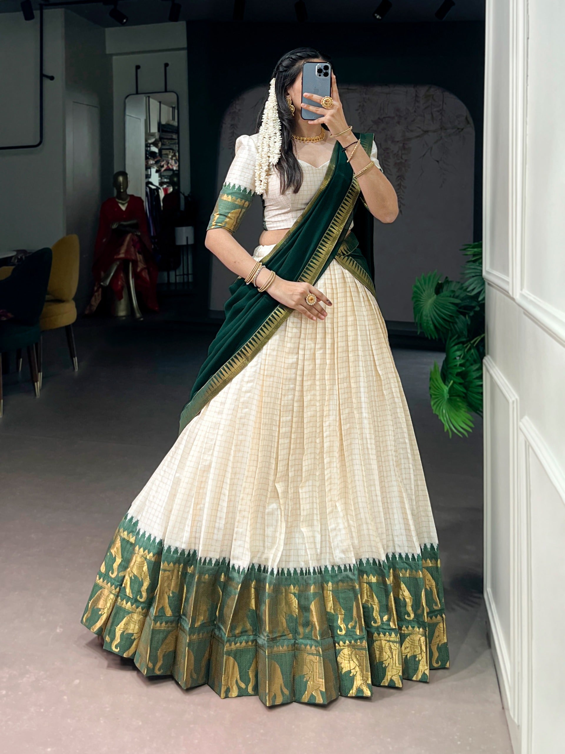 Elegant poly cotton lehenga choli