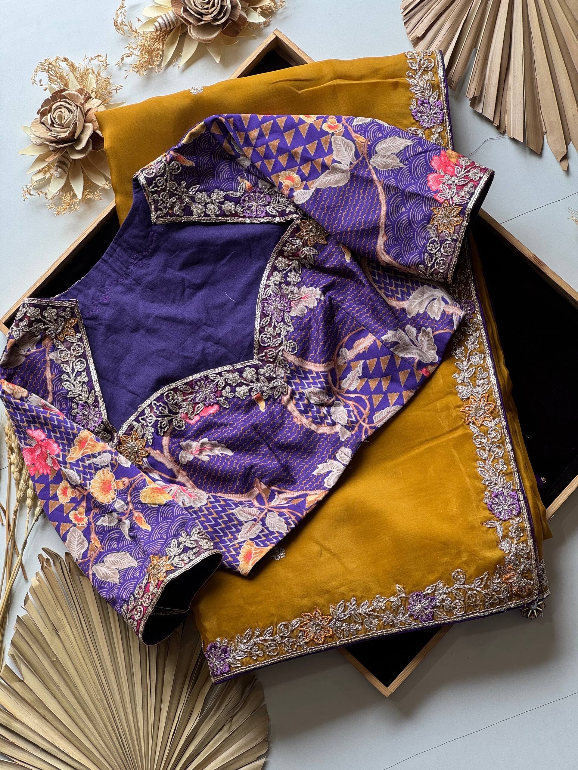 Turmeric Floral Saree