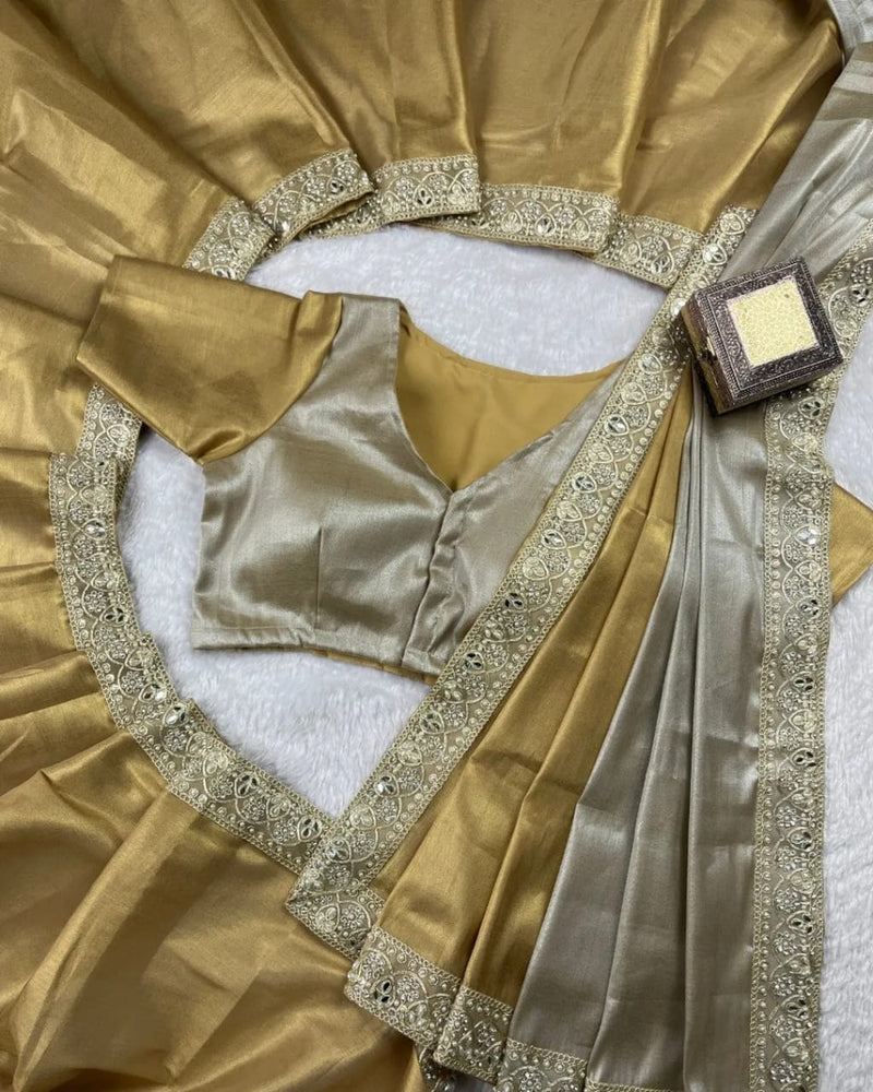 MALLIGA - CHANDERI TISSUE SILK