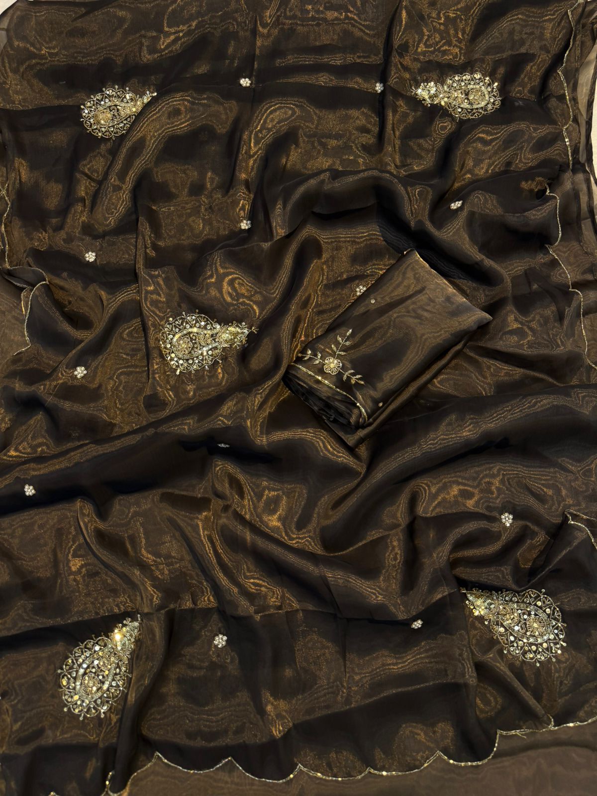 SHANAYA -  SATIN TISSUE ORGANZA  SAREE